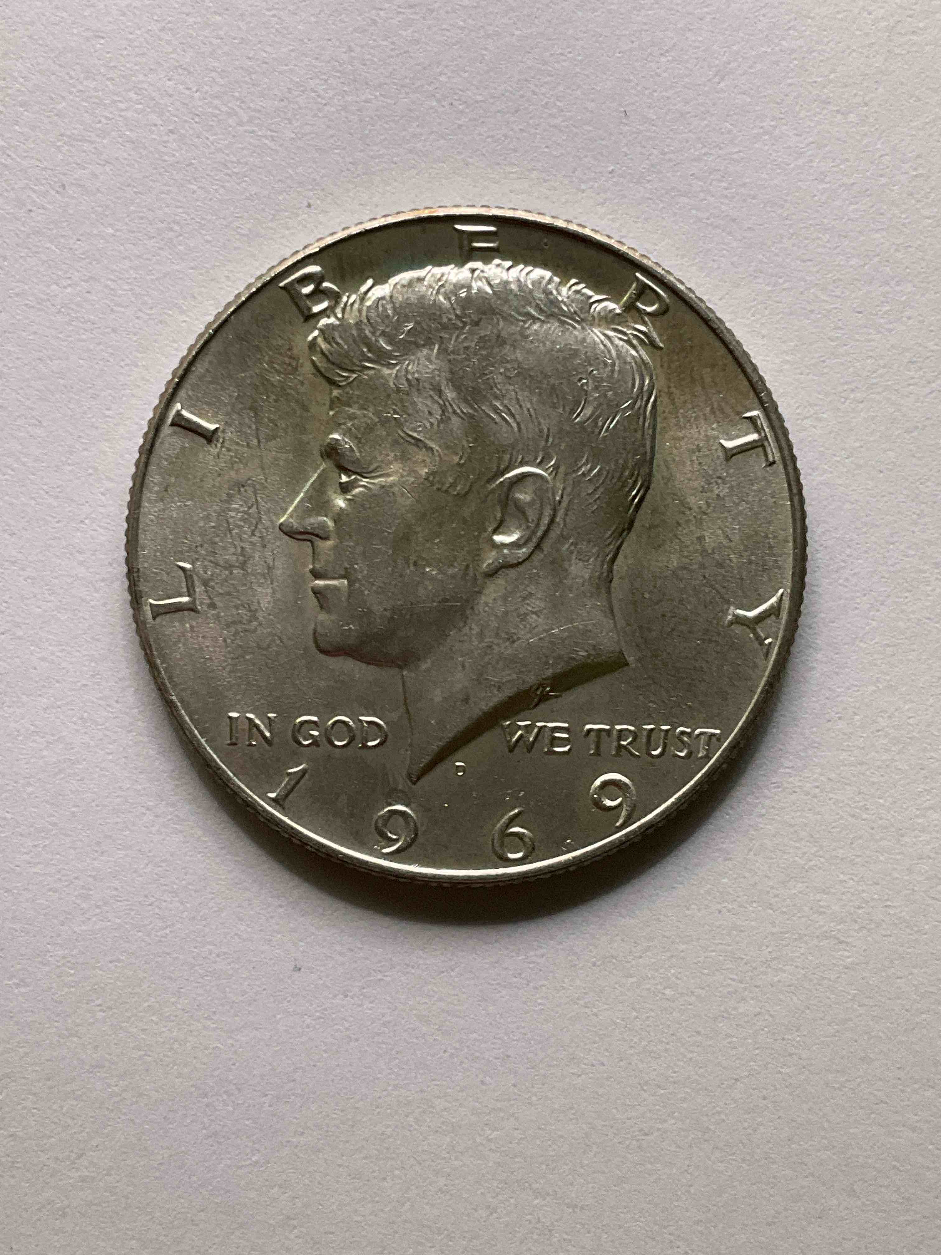 1969 Moon Landing Silver! Check Out This Gorgeous, Uncirculated 1969 Kennedy Half Dollar, Minted In 40% Fine U.S. Silver! 1969 Was The Year Of The Moon Landing, & Also THE LAST Year Kennedy Half Dollars Had Silver In Them! Check Out This Rare 1969 Silver Kennedy Half Dollar In Excellent, Uncirculated Condition! Invest In Fine U.S. Silver & A Incredible Piece Of History!
