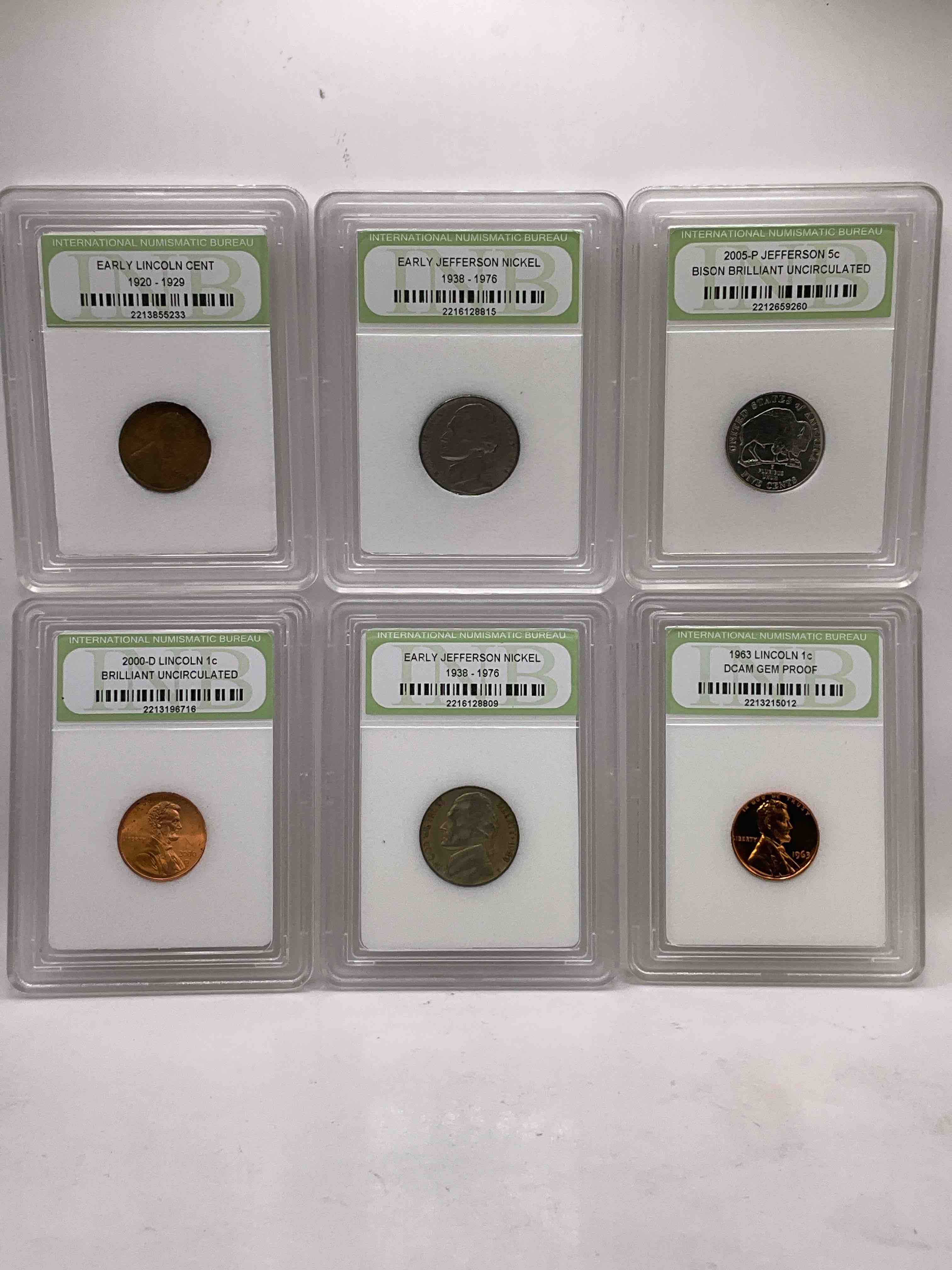 Collector's Dream! Six Different Rare, Slabbed U.S. Collector Coins In Certified/Catalogued Protective Slab Cases! A Great Way to Build An Incredible Collection Of Protected, Rare U.S. Coins! Great For The Coin Fan & Collector!