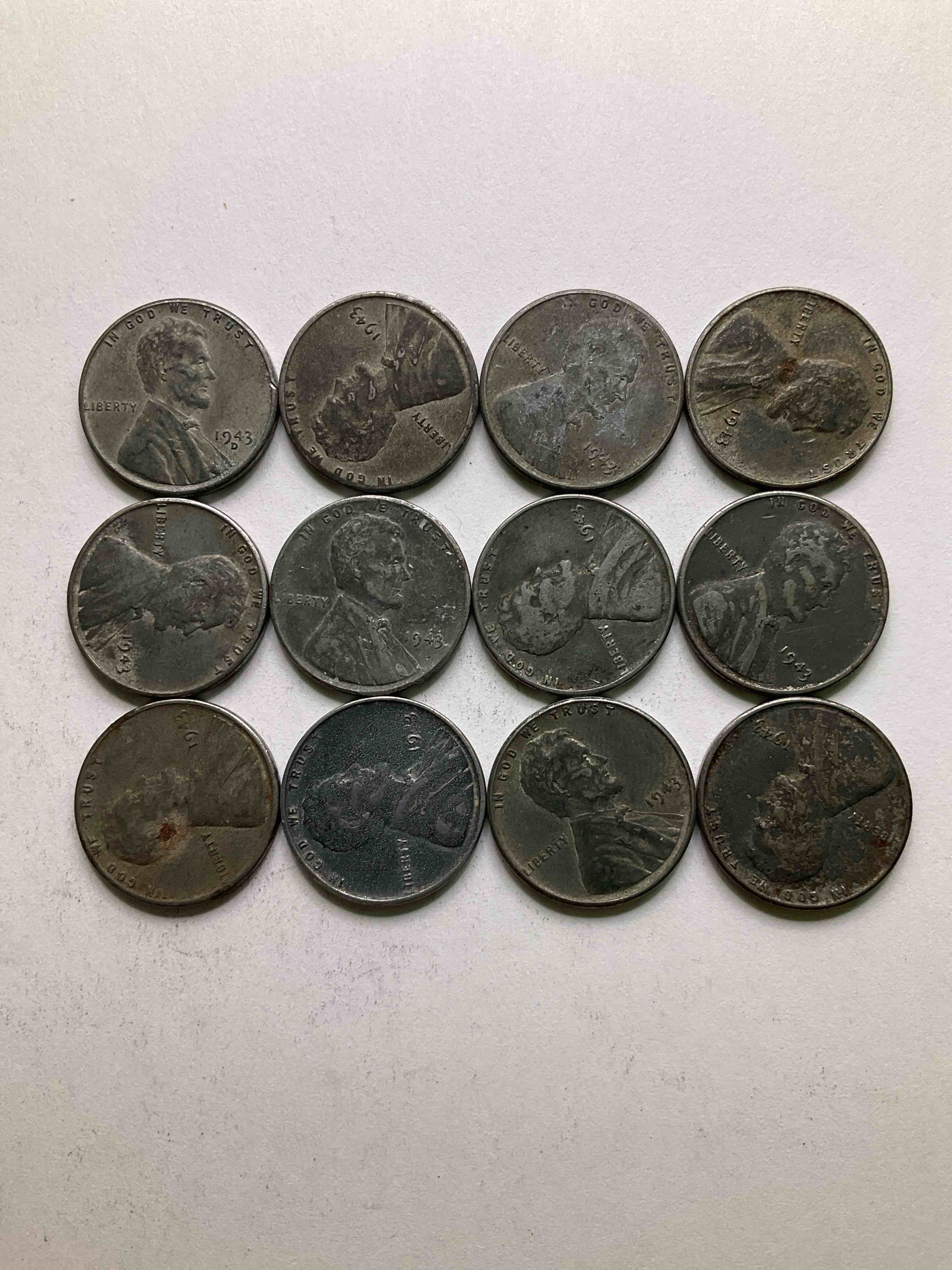 1943 World War Il History! Did You Know That In 1943 Copper Was So Valuable For Making Ammunition That The U.S. Treasury Made Pennies Out Of Steel?! 1943 STEEL Pennies Have Become Valuable, Rare Collector Items! Up For Auction Are Rare WWII Steel Pennies Appearing Circulated. Own Pieces Of World War II History That Are An Awesome Investment!