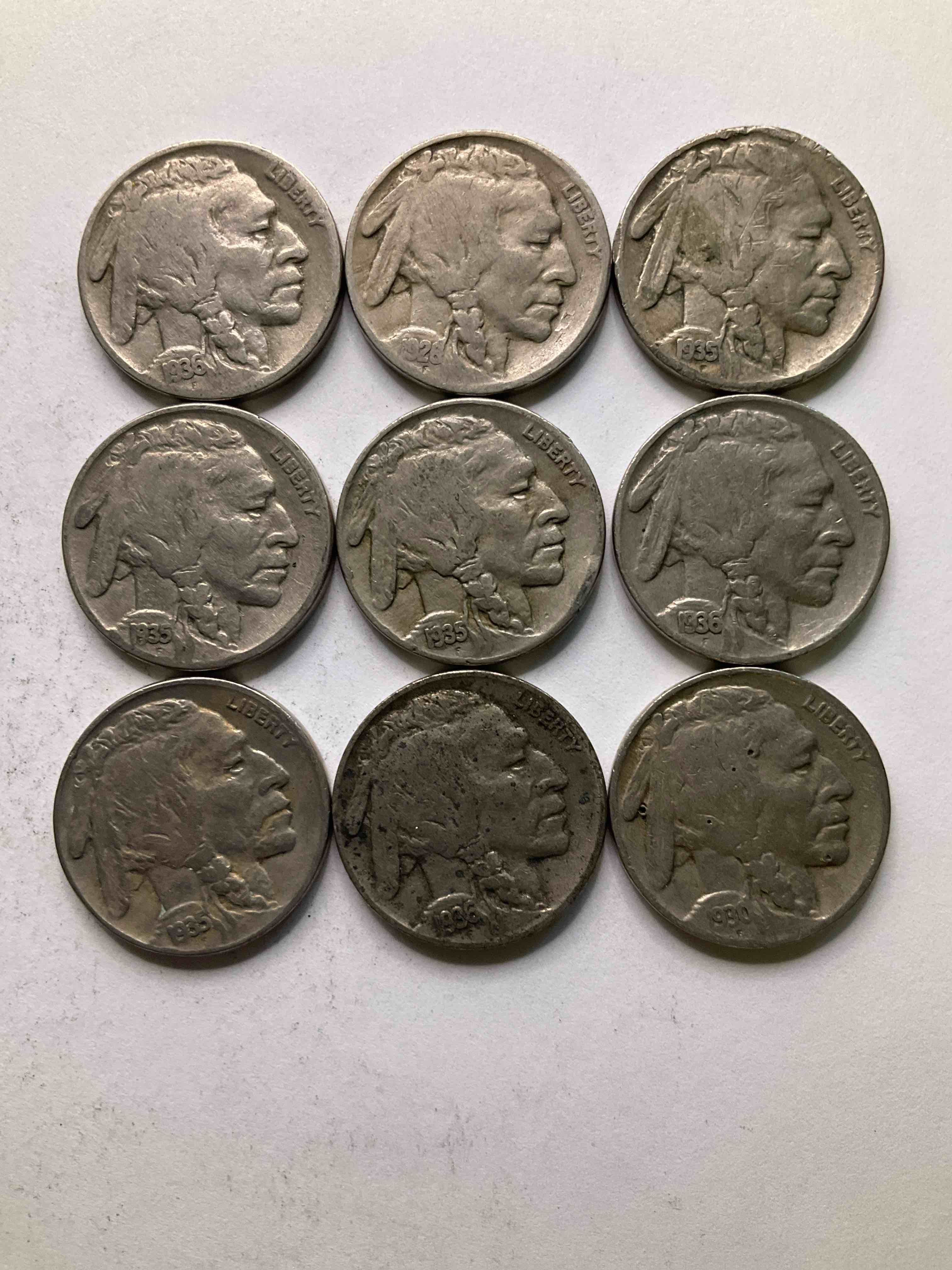 Historic Buffalo Nickels! Indian Head Buffalo Nickels Were Minted From 1913 To 1938 & Have Become A Favorite For Coin Collectors Around The World! Own Pieces Of American History With These Cool Indian Head Buffalo Nickels In Circulated Condition, Most With Visible Dates Which Is Very Rare For Buffalo Nickels!