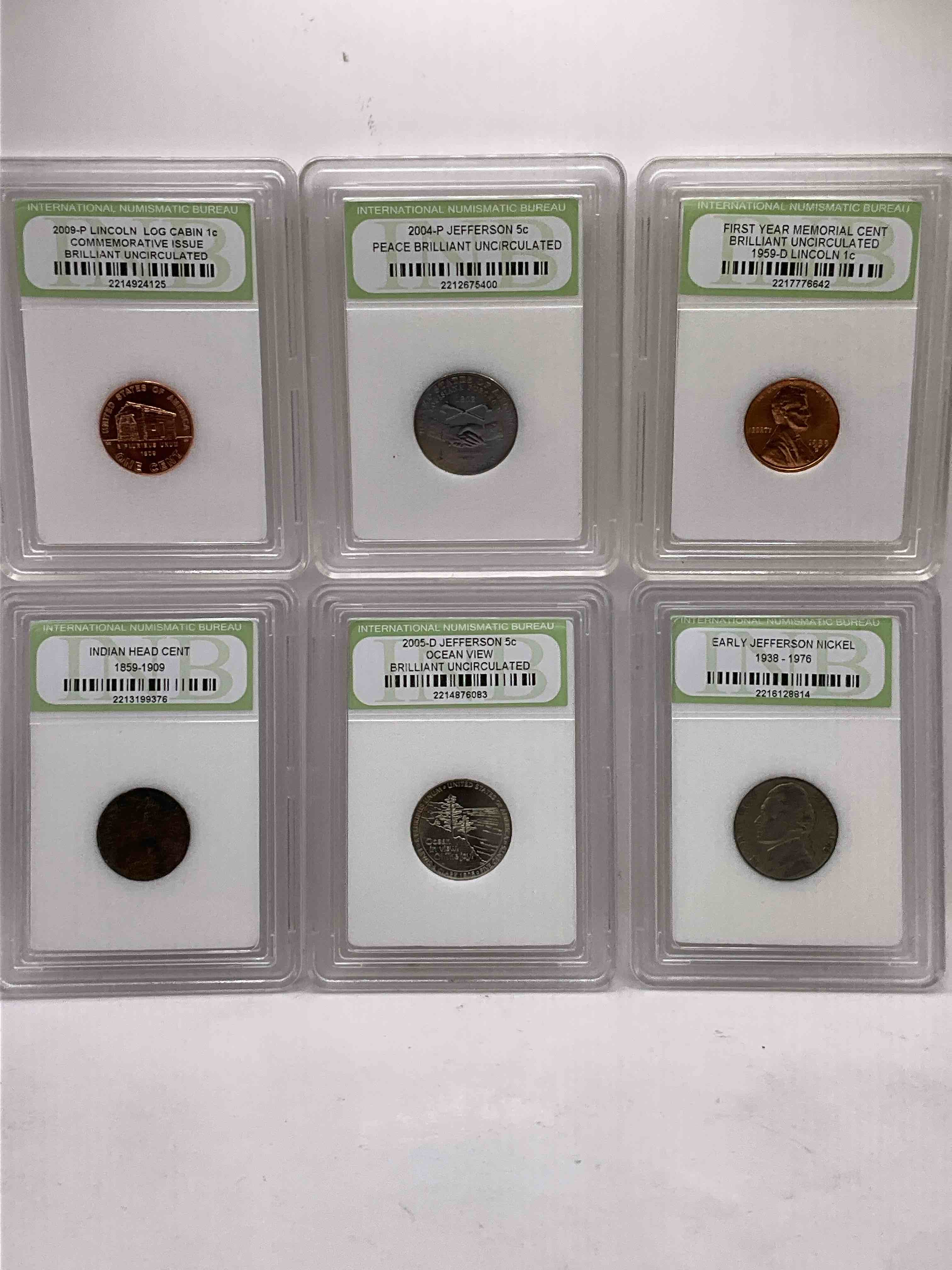 Collector's Dream! Six Different Rare, Slabbed U.S. Collector Coins In Certified/Catalogued Protective Slab Cases! A Great Way to Build An Incredible Collection Of Protected, Rare U.S. Coins! Great For The Coin Fan & Collector!