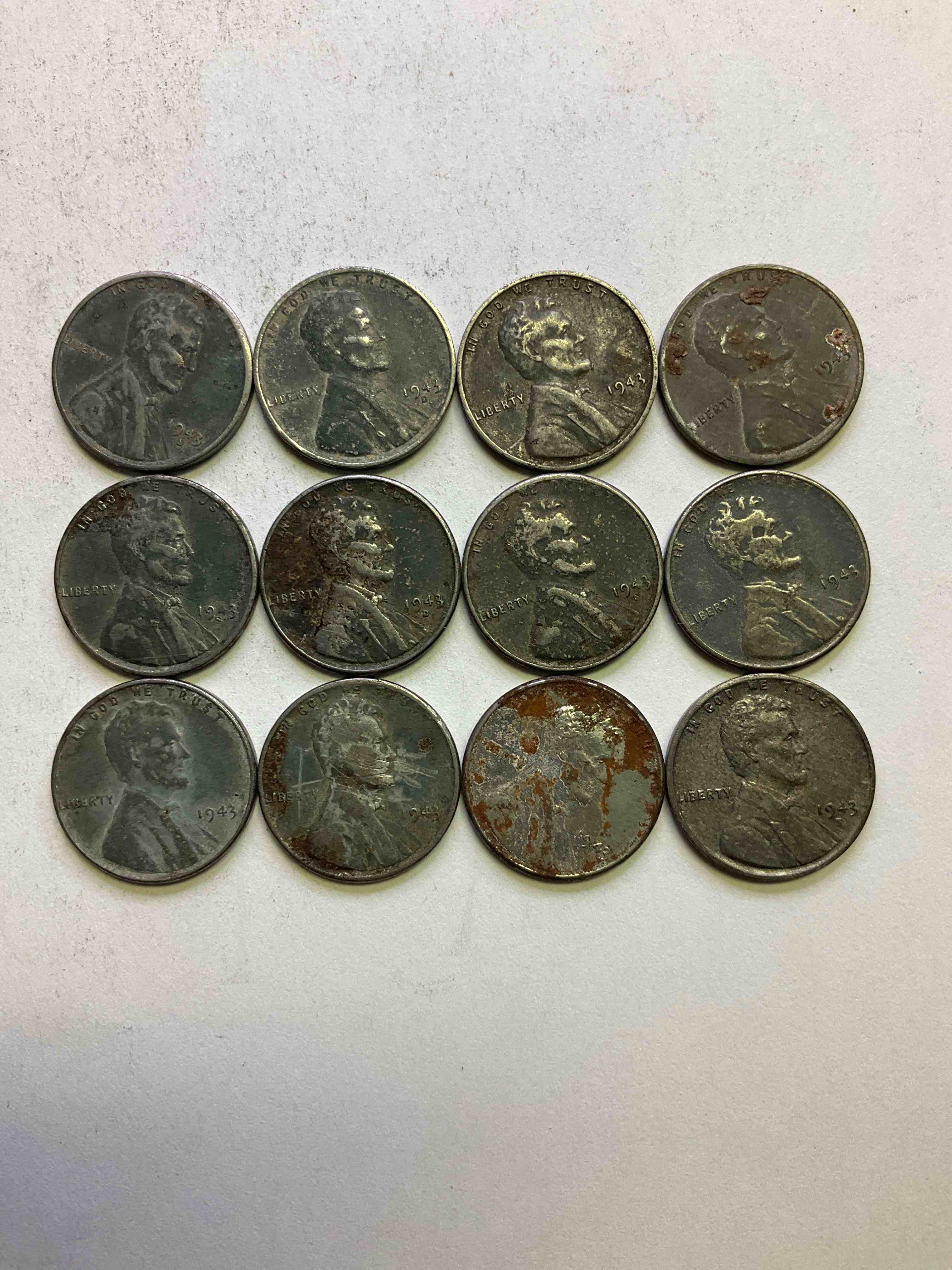 1943 World War Il History! Did You Know That In 1943 Copper Was So Valuable For Making Ammunition That The U.S. Treasury Made Pennies Out Of Steel?! 1943 STEEL Pennies Have Become Valuable, Rare Collector Items! Up For Auction Are Rare WWII Steel Pennies Appearing Circulated. Own Pieces Of World War II History That Are An Awesome Investment!