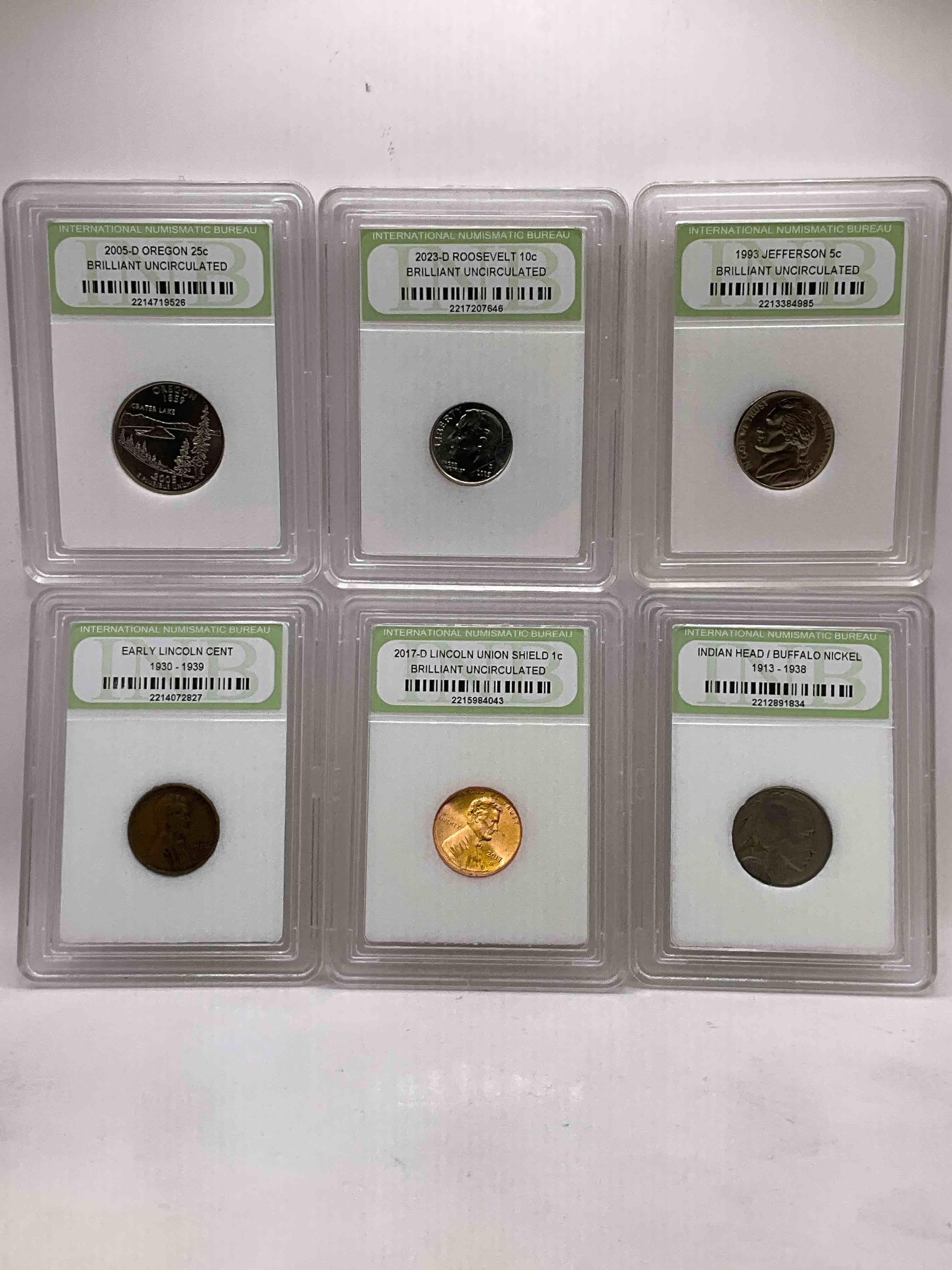 Collector's Dream! Six Different Rare, Slabbed U.S. Collector Coins In Certified/Catalogued Protective Slab Cases! A Great Way to Build An Incredible Collection Of Protected, Rare U.S. Coins! Great For The Coin Fan & Collector!
