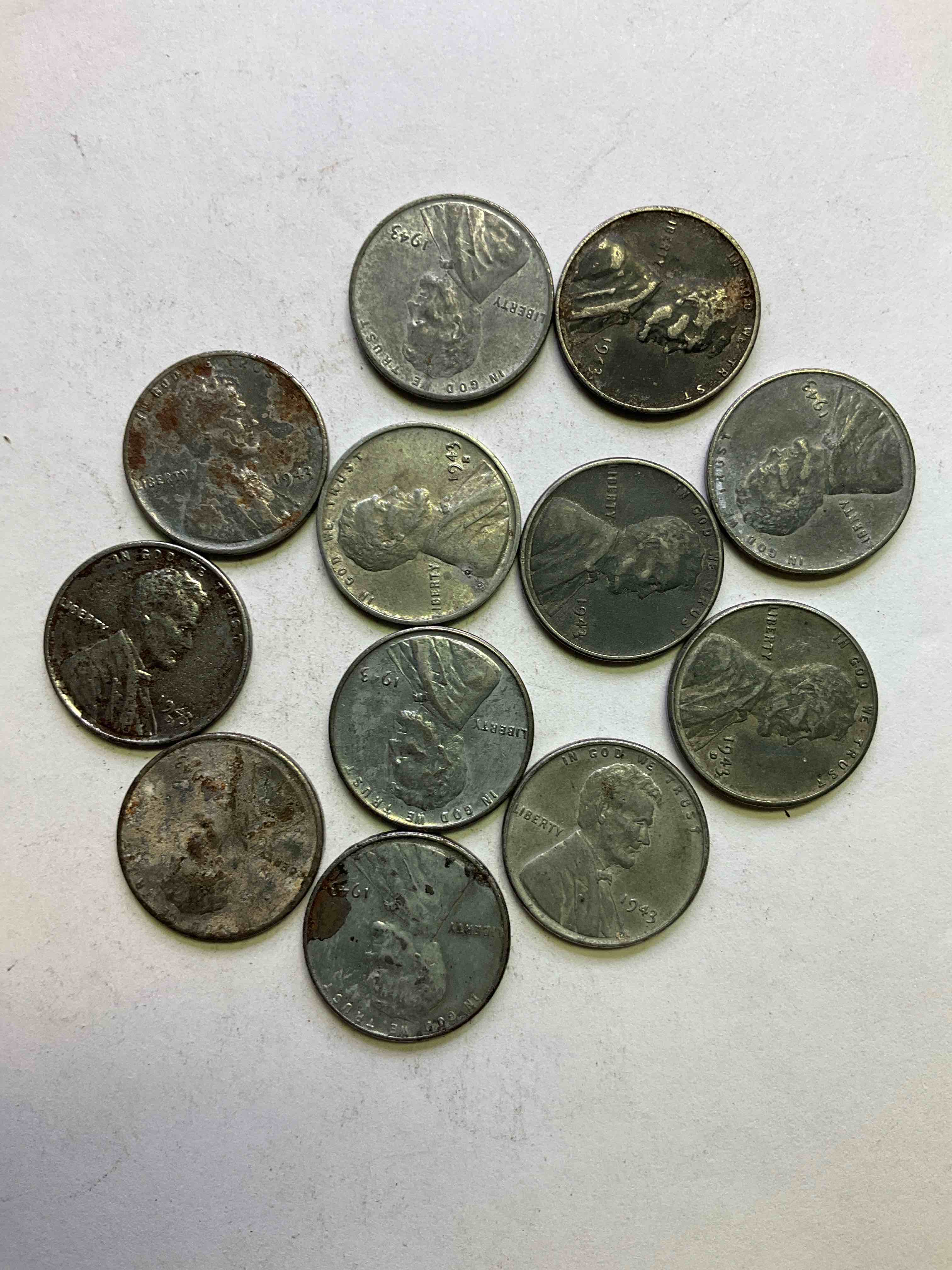 1943 World War Il History! Did You Know That In 1943 Copper Was So Valuable For Making Ammunition That The U.S. Treasury Made Pennies Out Of Steel?! 1943 STEEL Pennies Have Become Valuable, Rare Collector Items! Up For Auction Are Rare WWII Steel Pennies Appearing Circulated. Own Pieces Of World War II History That Are An Awesome Investment!