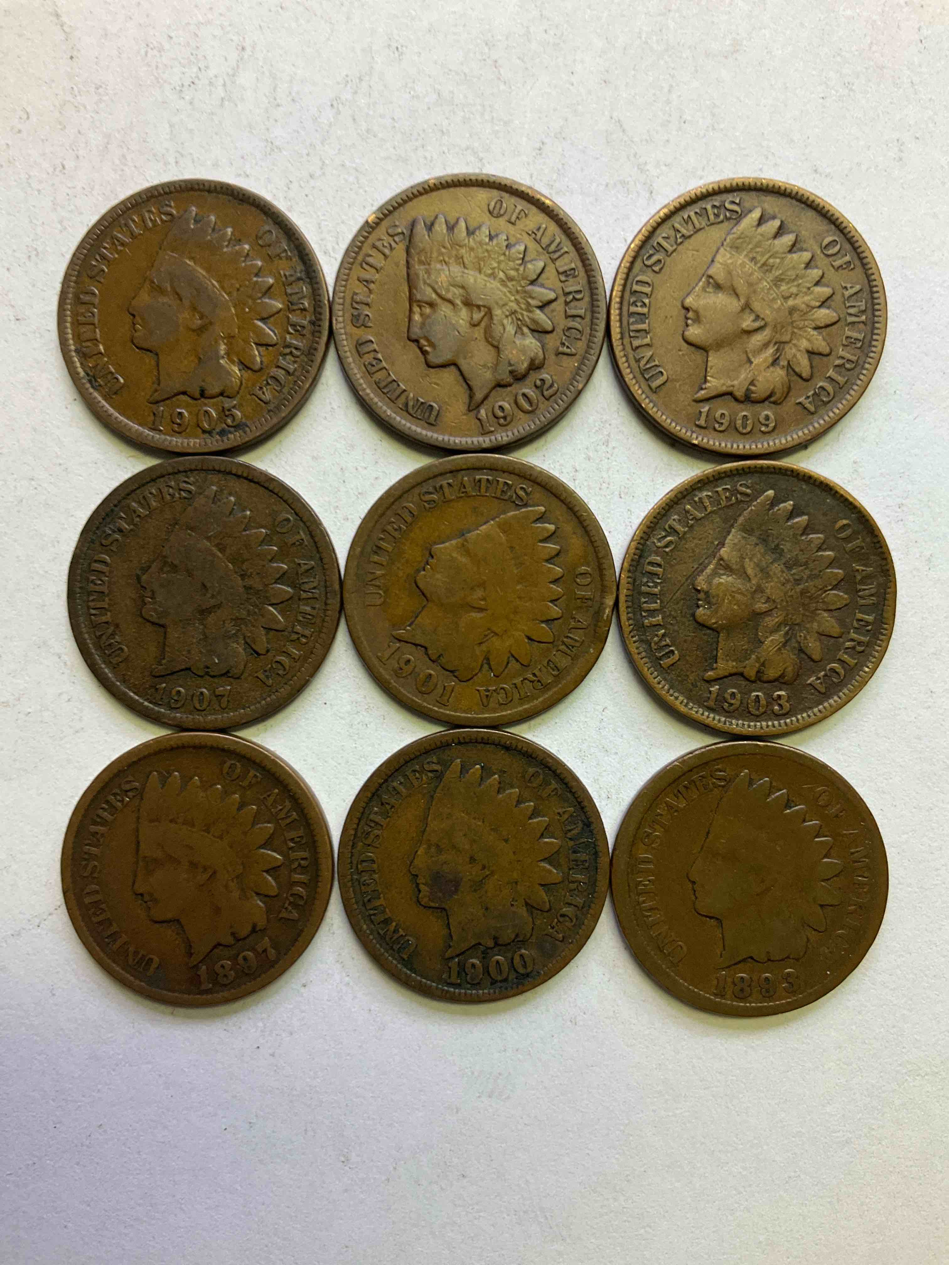 Indian Head Pennies! These Gorgeous U.S. Pennies Were Minted From 1859-1909 & Have Become Serious Collector Items! The "Indian Head" Design Is Actually A Representation Of Lady Liberty Wearing An Indian Headdress. Here Are Beautiful, Well-Kept Examples Representing Many Different Mint Years! Great For Collecting, Investing & Learning History, & Rare With Visible Dates!