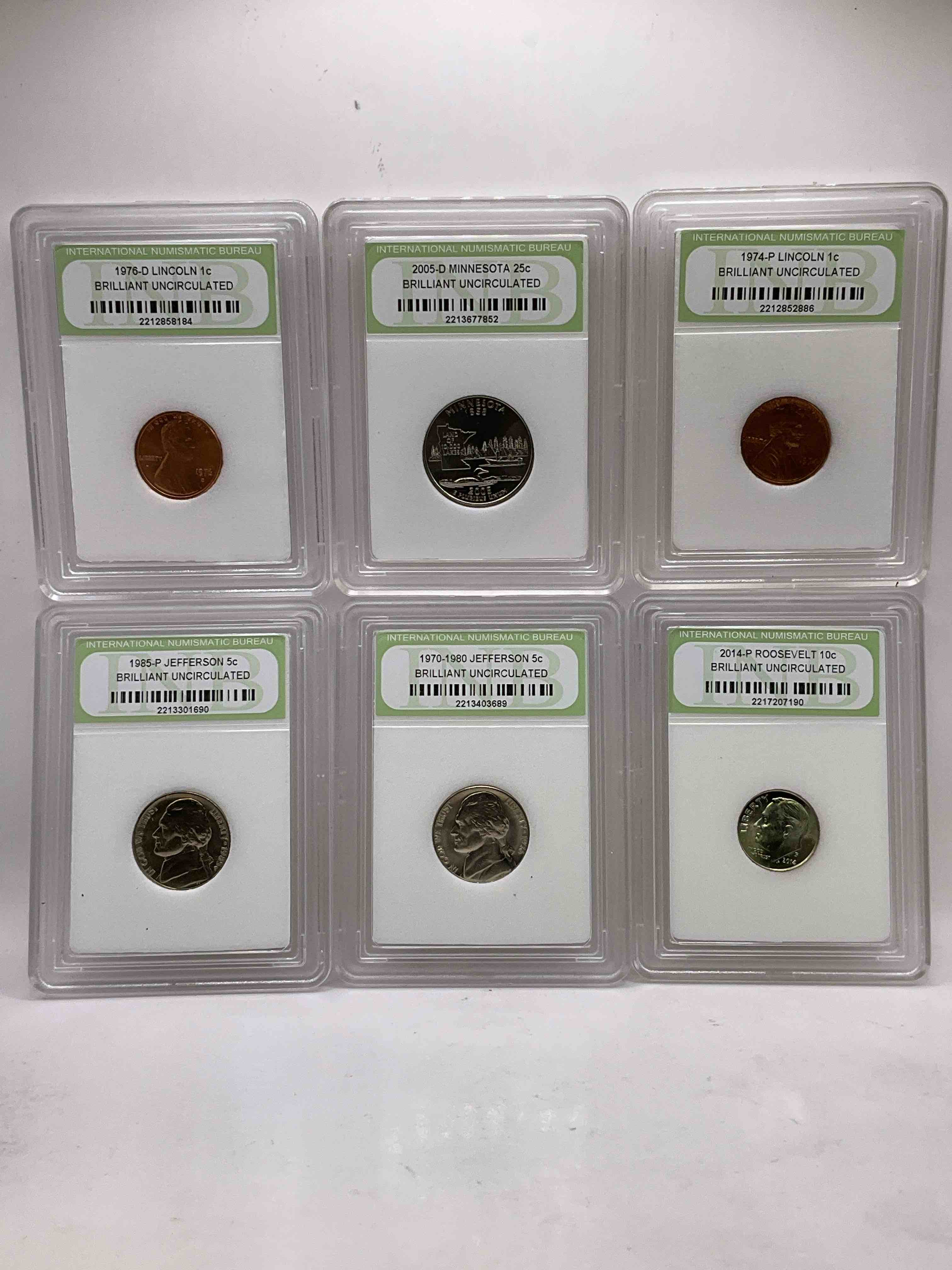 Collector's Dream! Six Different Rare, Slabbed U.S. Collector Coins In Certified/Catalogued Protective Slab Cases! A Great Way to Build An Incredible Collection Of Protected, Rare U.S. Coins! Great For The Coin Fan & Collector!