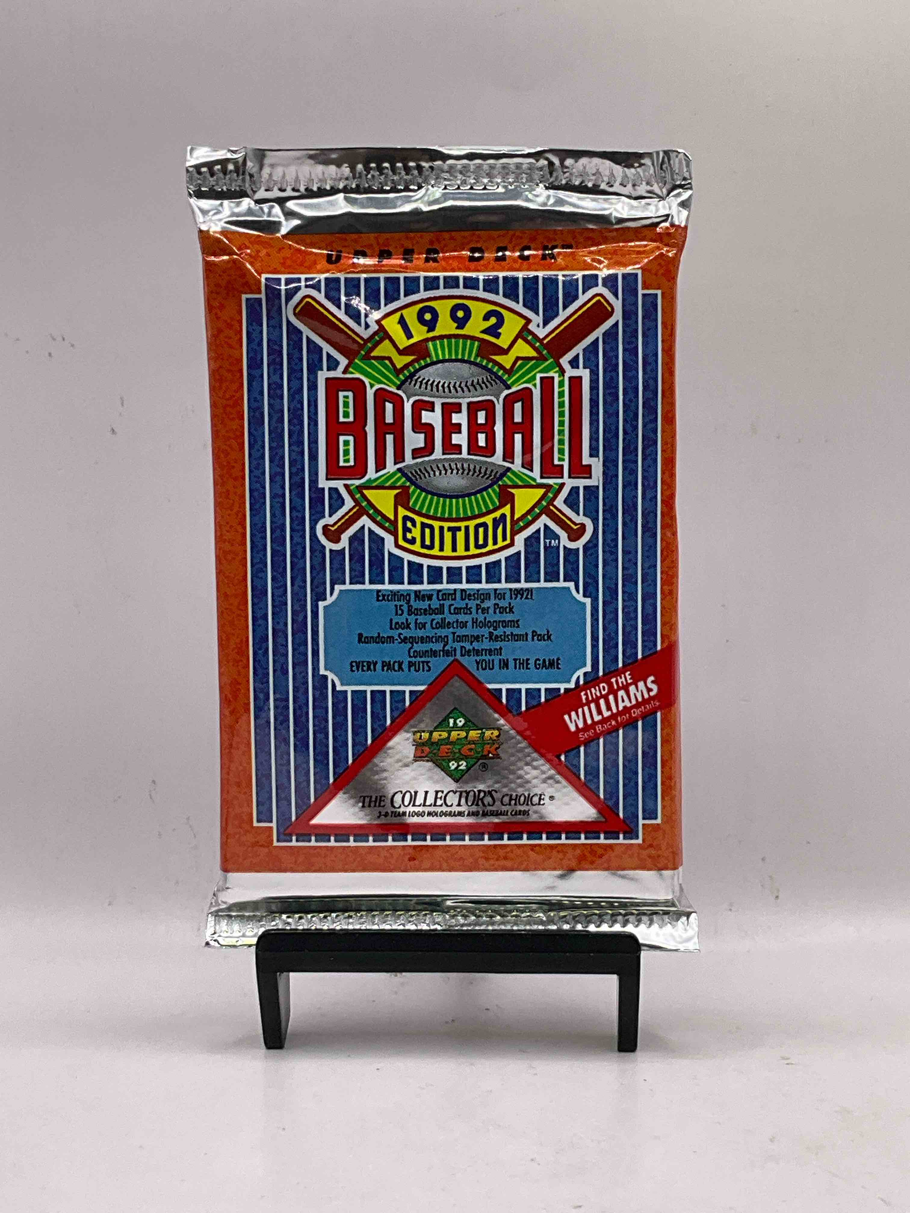 1992 Upper Deck Baseball Sealed Sports & Collectible Card Pack, Direct From Original Sealed Retail Case! Search For Ultra Rare & Valuable Ted Williams & Johnny Bench Signed Insert Cards As Well As Deion Sanders, Ken Griffey Jr., Nolan Ryan & So Much More!