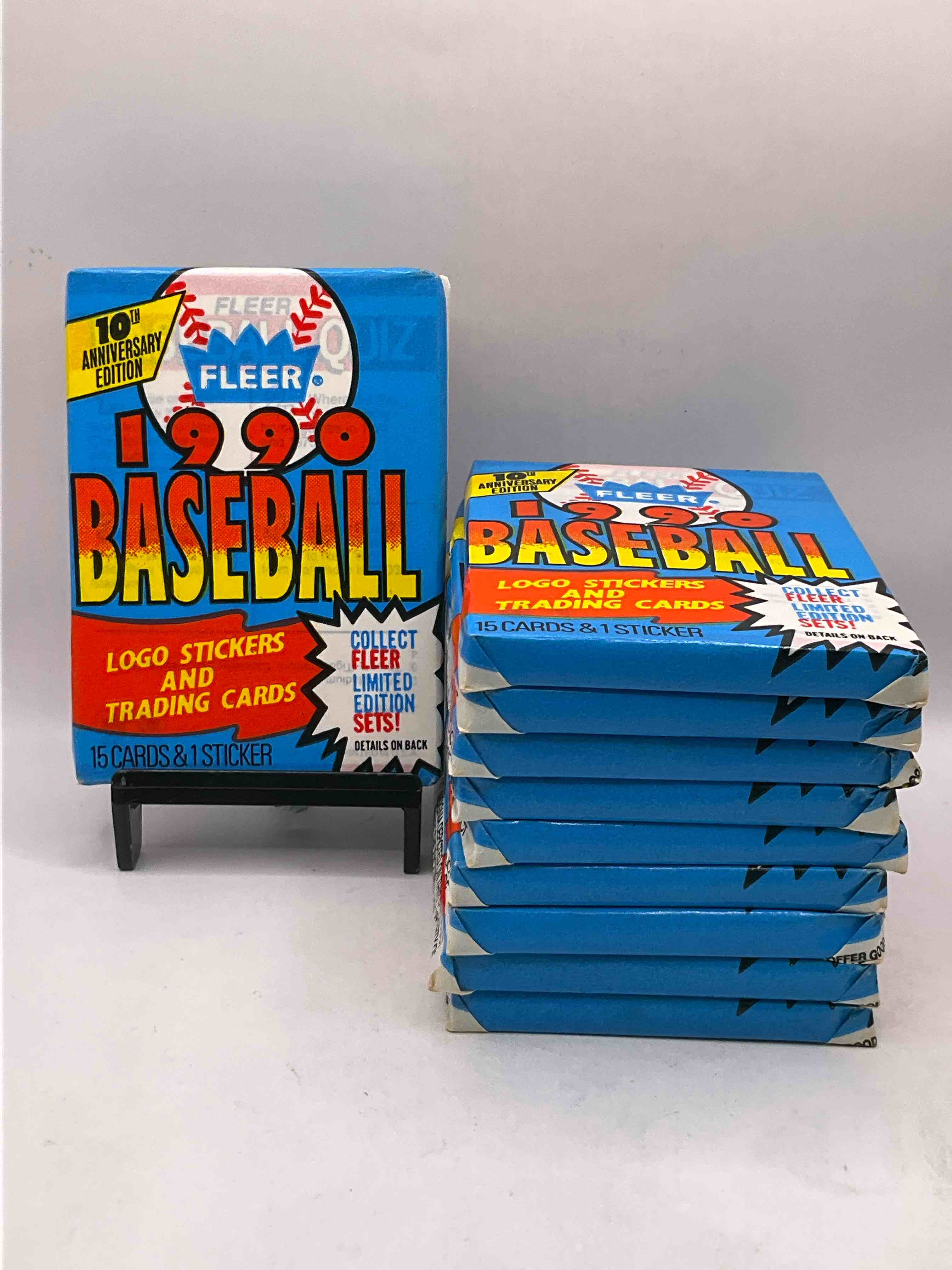 Vintage Baseball! Awesome 1990 Fleer Baseball Unopened Sports Card Wax Packs! Direct From Original Box! Search For Valuable Collectible Ken Griffey Jr Cards!