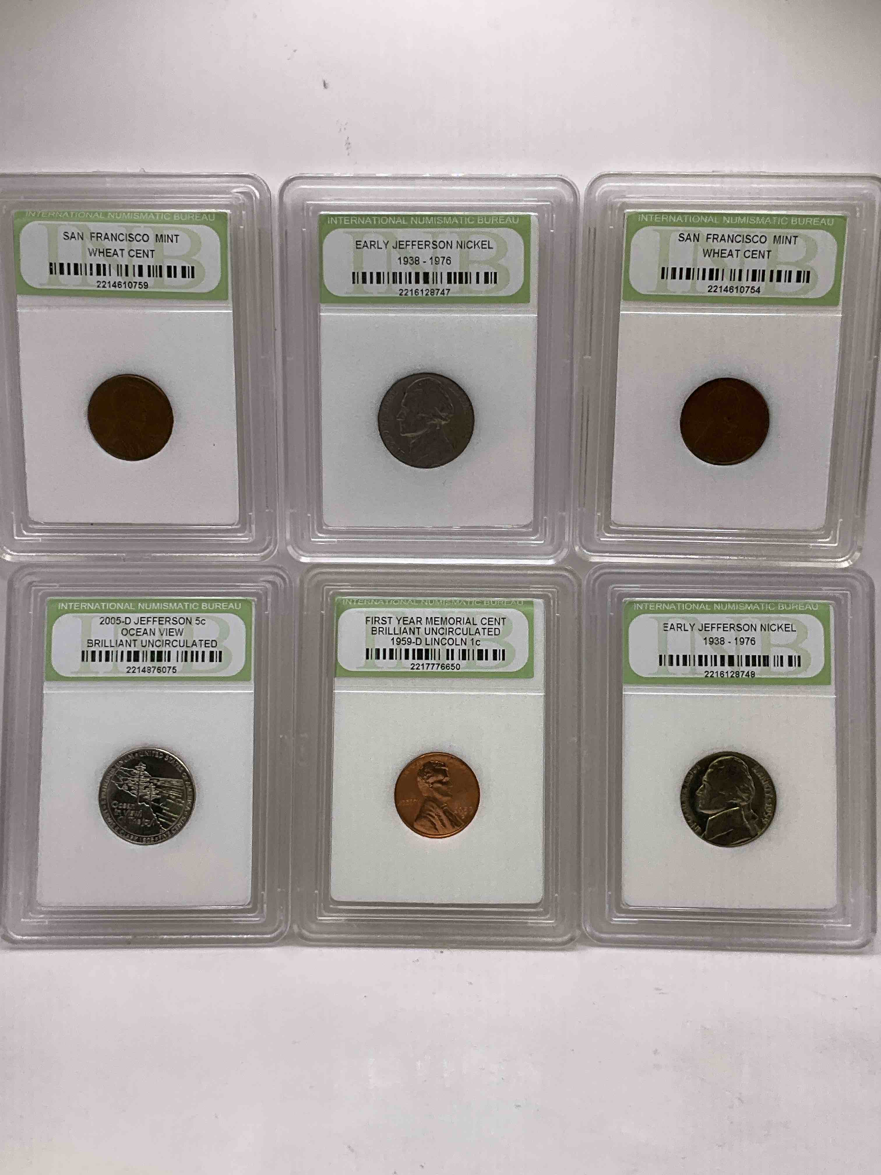 Collector's Dream! Six Different Rare, Slabbed U.S. Collector Coins In Certified/Catalogued Protective Slab Cases! A Great Way to Build An Incredible Collection Of Protected, Rare U.S. Coins! Great For The Coin Fan & Collector!