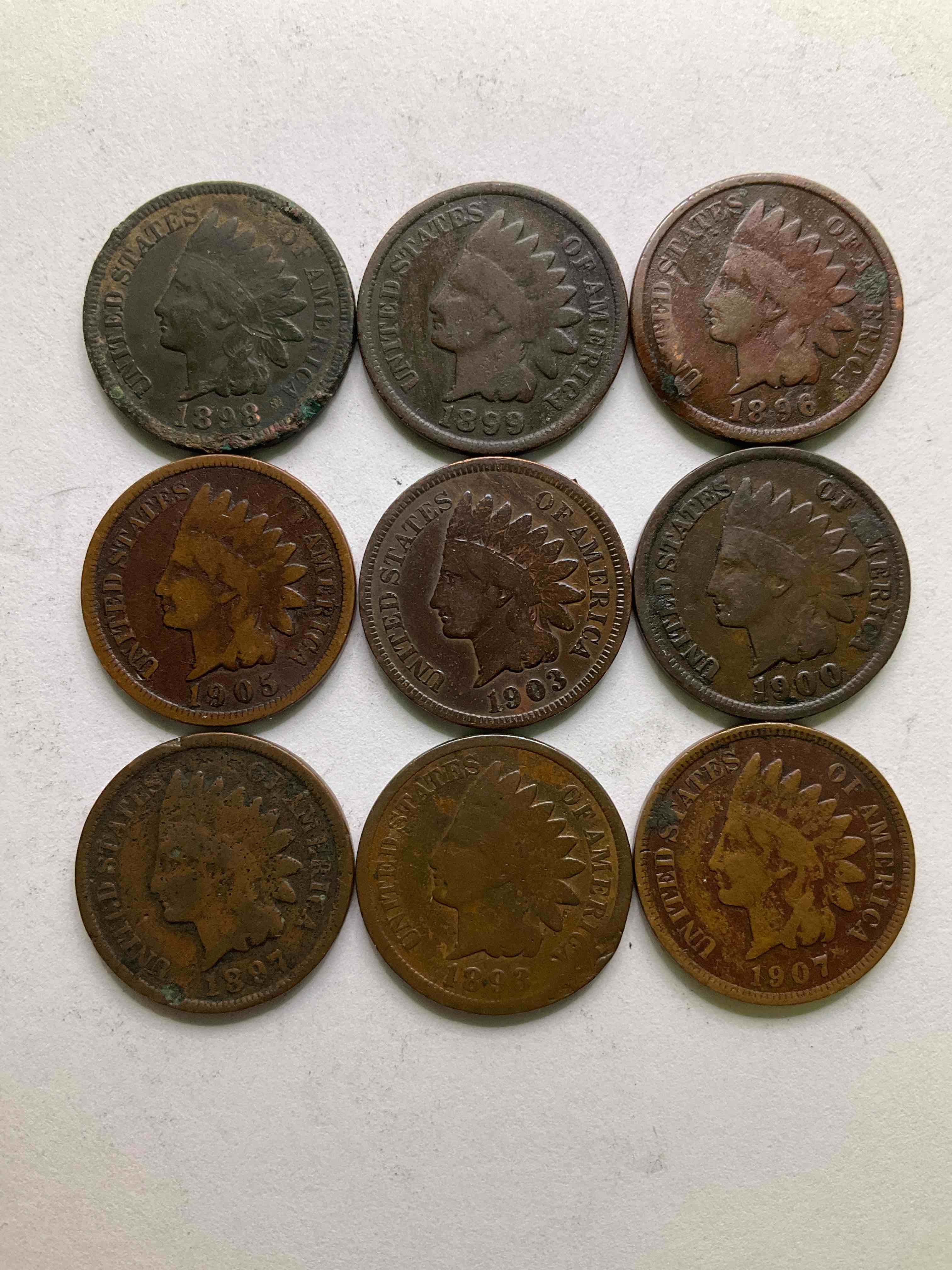 Indian Head Pennies! These Gorgeous U.S. Pennies Were Minted From 1859-1909 & Have Become Serious Collector Items! The "Indian Head" Design Is Actually A Representation Of Lady Liberty Wearing An Indian Headdress. Here Are Beautiful, Well-Kept Examples Representing Many Different Mint Years! Great For Collecting, Investing & Learning History, & Rare With Visible Dates!
