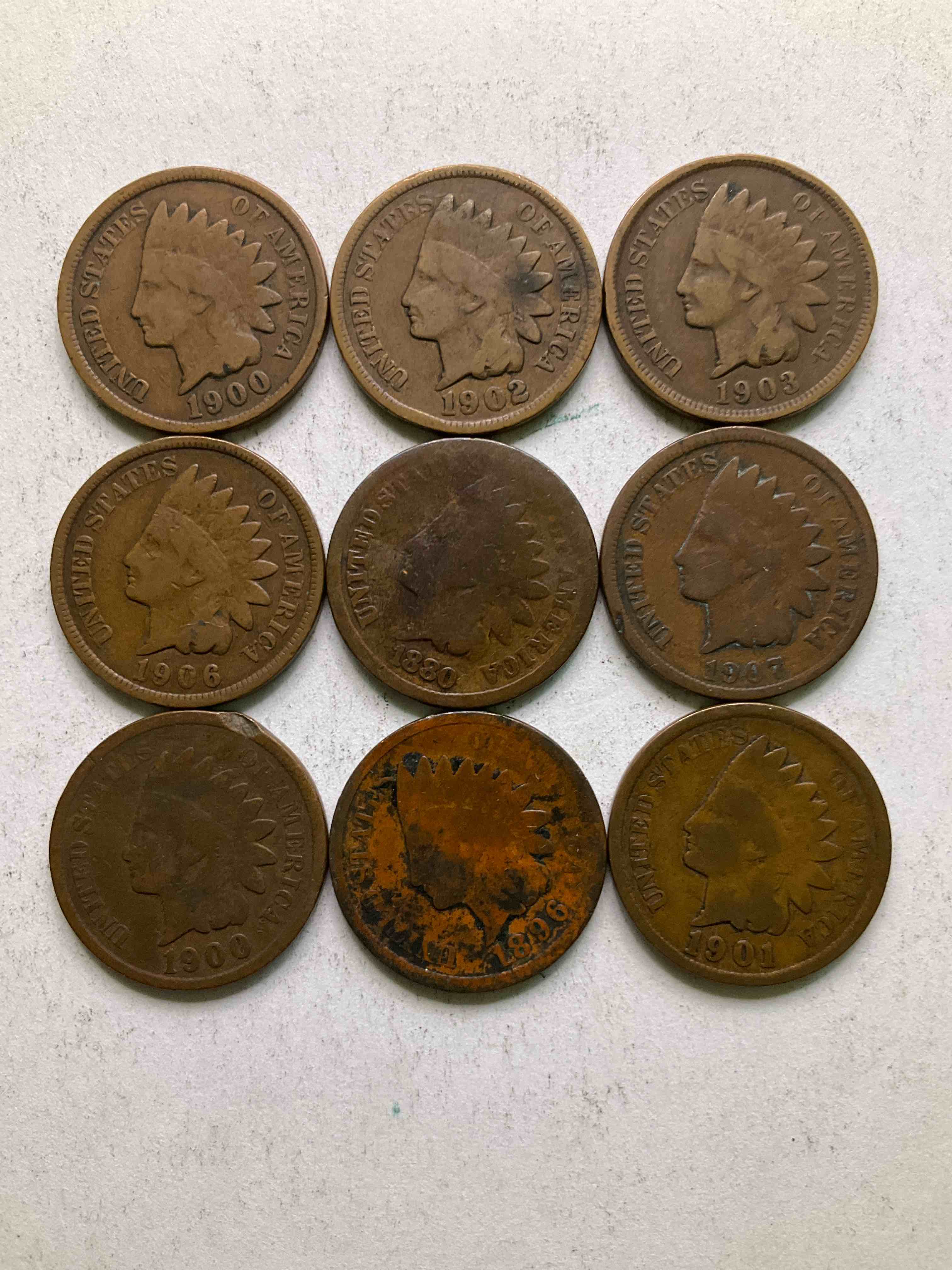 Indian Head Pennies! These Gorgeous U.S. Pennies Were Minted From 1859-1909 & Have Become Serious Collector Items! The "Indian Head" Design Is Actually A Representation Of Lady Liberty Wearing An Indian Headdress. Here Are Beautiful, Well-Kept Examples Representing Many Different Mint Years! Great For Collecting, Investing & Learning History, & Rare With Visible Dates!