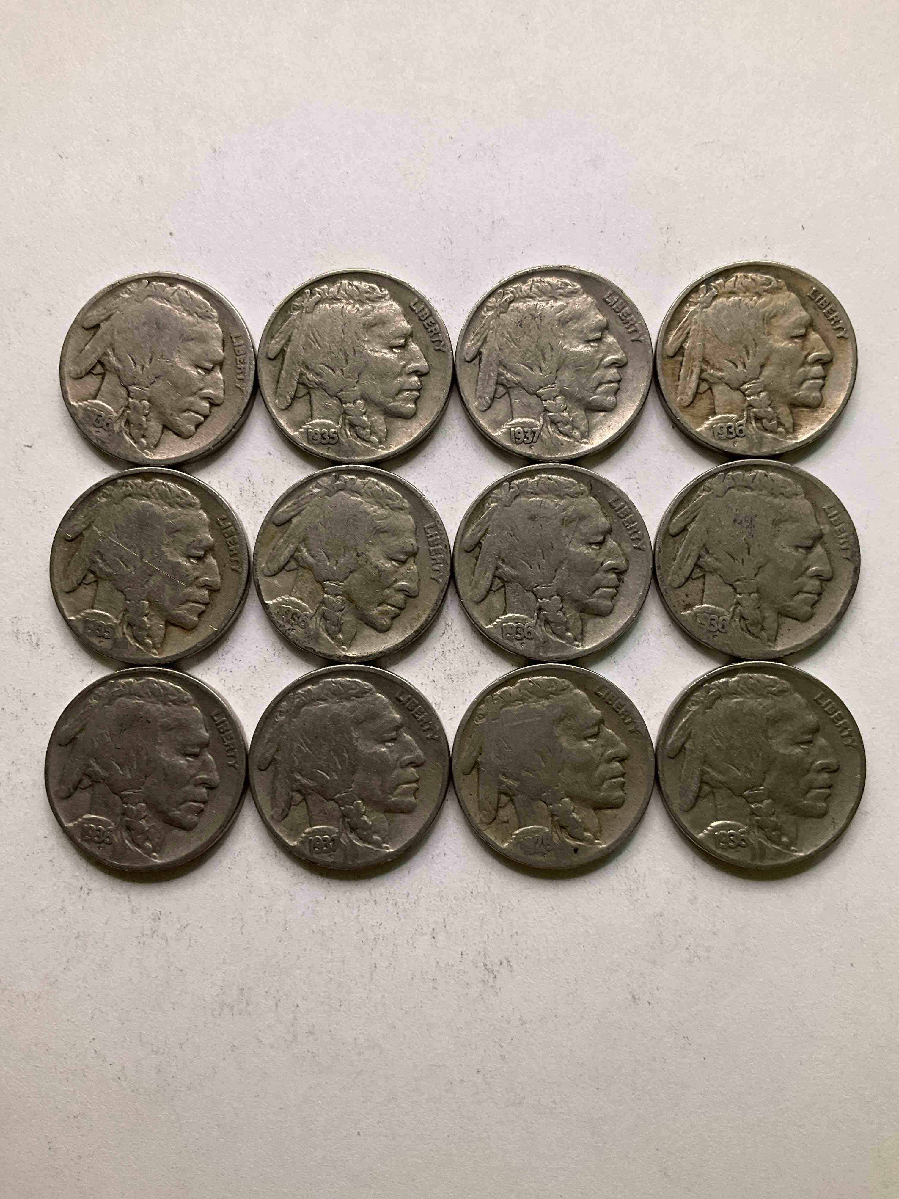 Historic Buffalo Nickels! Indian Head Buffalo Nickels Were Minted From 1913 To 1938 & Have Become A Favorite For Coin Collectors Around The World! Own Pieces Of American History With These Cool Indian Head Buffalo Nickels In Circulated Condition, Most With Visible Dates Which Is Very Rare For Buffalo Nickels!