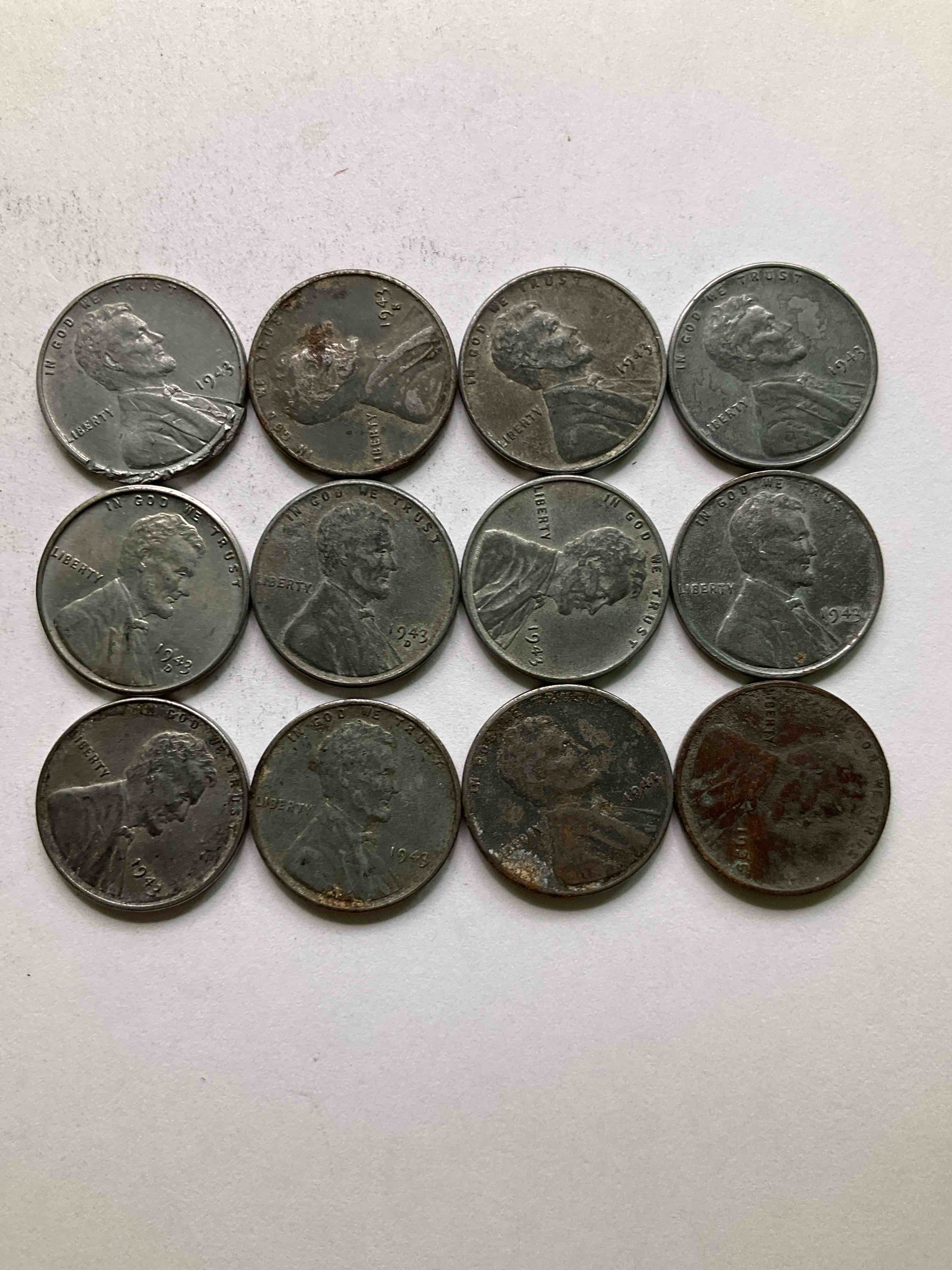 1943 World War Il History! Did You Know That In 1943 Copper Was So Valuable For Making Ammunition That The U.S. Treasury Made Pennies Out Of Steel?! 1943 STEEL Pennies Have Become Valuable, Rare Collector Items! Up For Auction Are Rare WWII Steel Pennies Appearing Circulated. Own Pieces Of World War II History That Are An Awesome Investment!