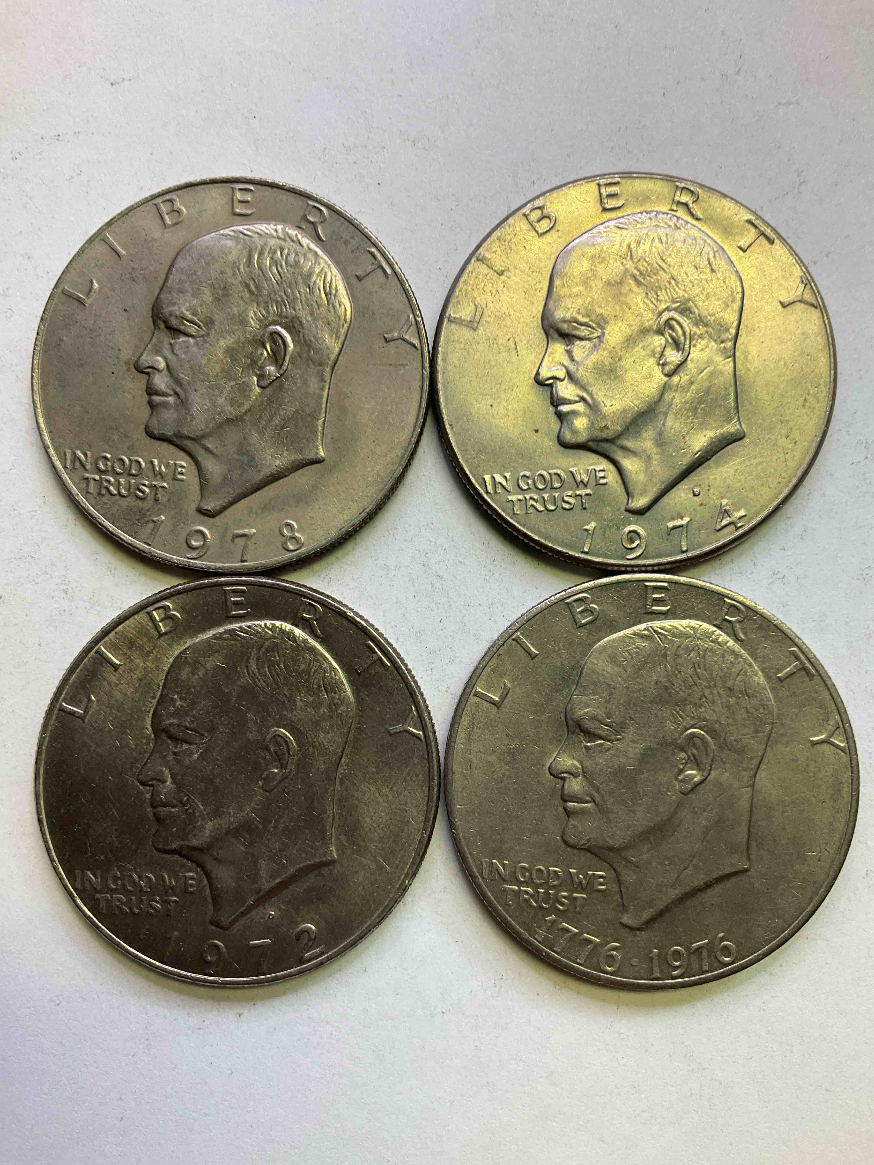 1976 Bicentennial Bliss! In 1976 The U.S. Mint Produced Coins Celebrating The 200 Year Anniversary Of America. Up For Auction Are Awesome Examples Of Eisenhower Dollar Coins Produced For This... The Infamous IKE Dollar & 200 Year Anniversary Edition! Highly Desirable For Collectors! Own Pieces Of History & Get Ready For America's 250 Year Anniversary Coming Soon!