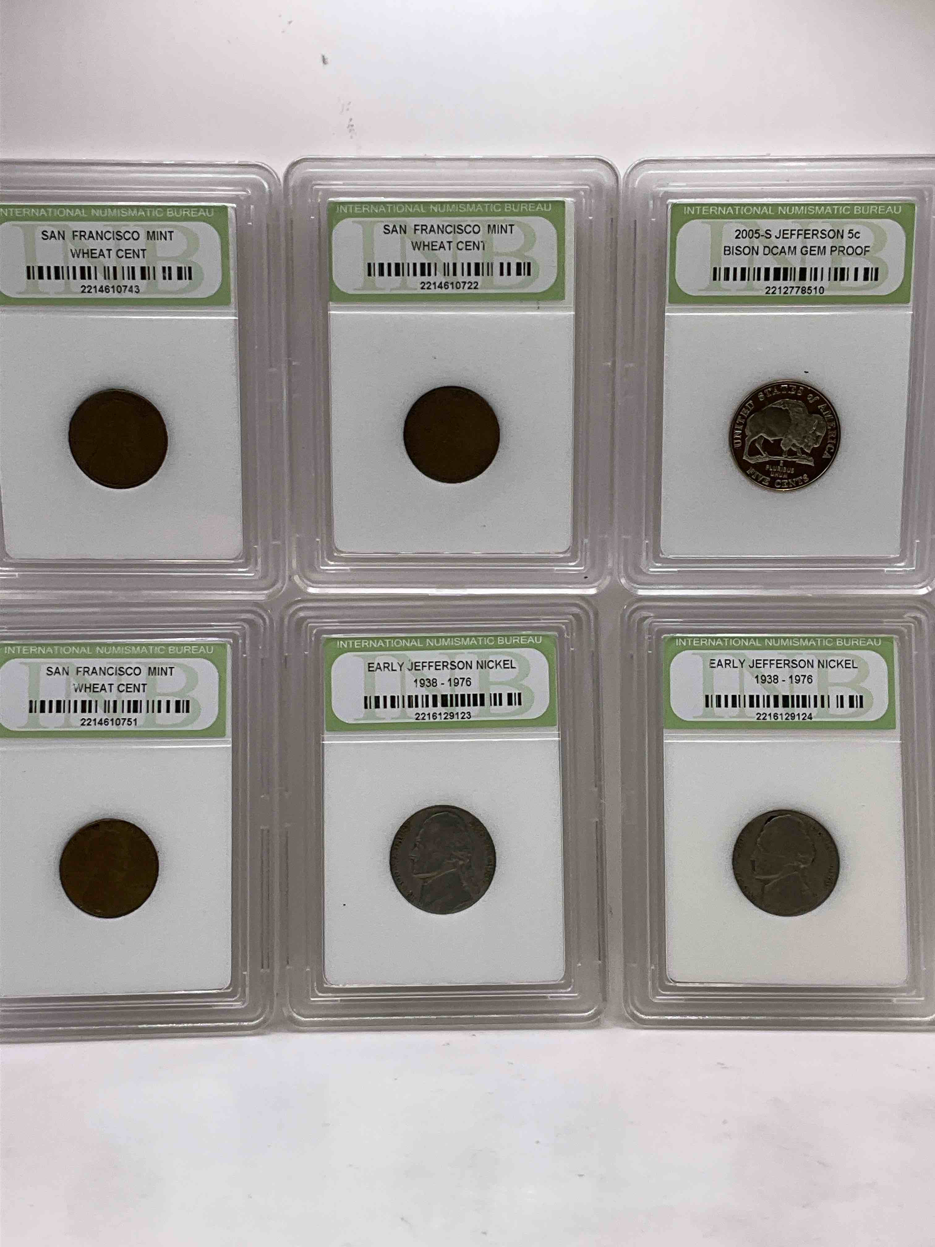 Collector's Dream! Six Different Rare, Slabbed U.S. Collector Coins In Certified/Catalogued Protective Slab Cases! A Great Way to Build An Incredible Collection Of Protected, Rare U.S. Coins! Great For The Coin Fan & Collector!