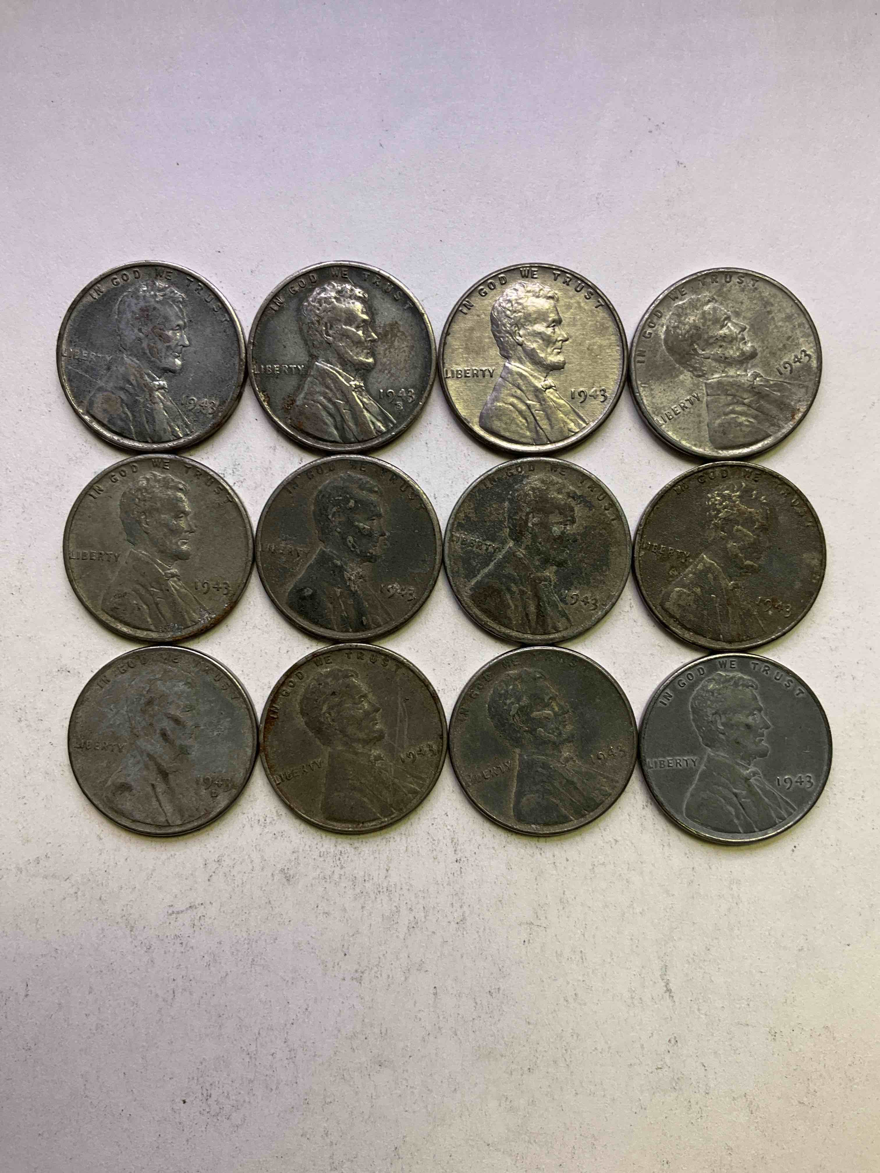 1943 World War Il History! Did You Know That In 1943 Copper Was So Valuable For Making Ammunition That The U.S. Treasury Made Pennies Out Of Steel?! 1943 STEEL Pennies Have Become Valuable, Rare Collector Items! Up For Auction Are Rare WWII Steel Pennies Appearing Circulated. Own Pieces Of World War II History That Are An Awesome Investment!