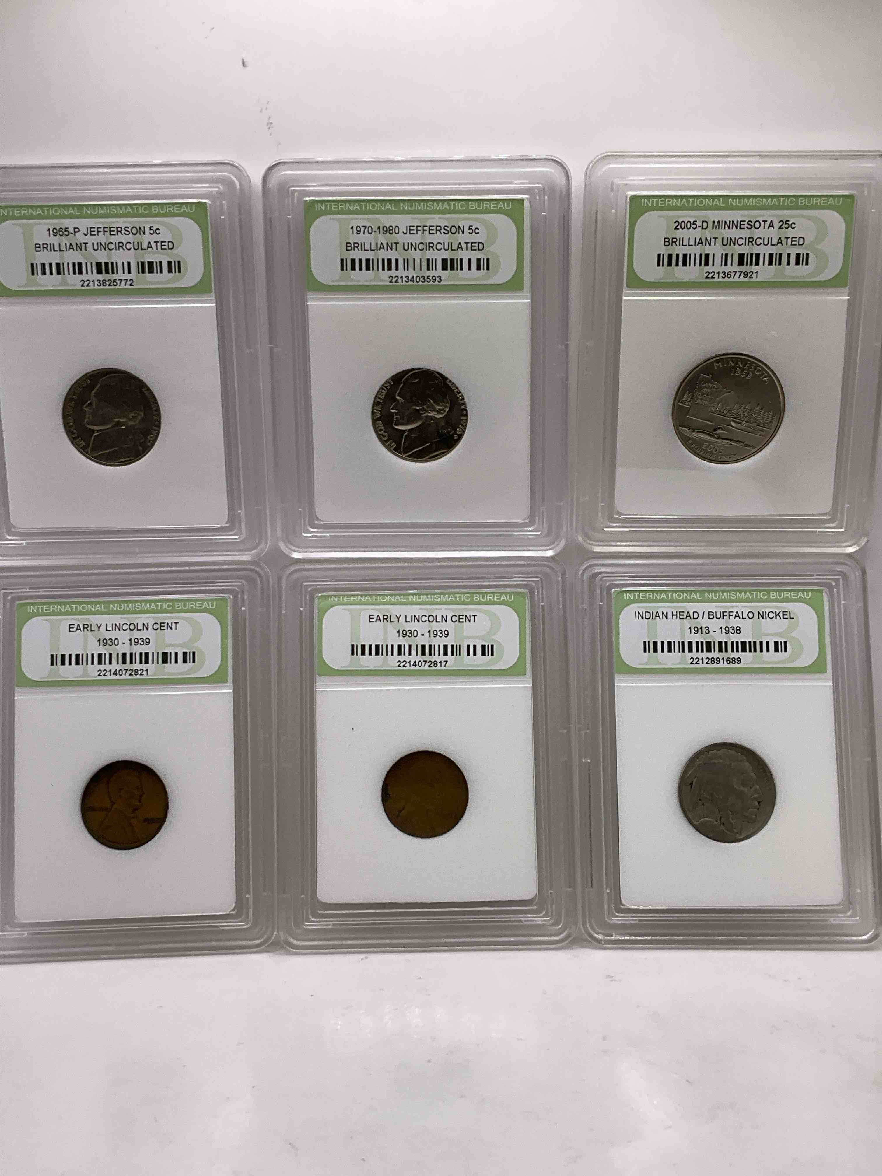 Collector's Dream! Six Different Rare, Slabbed U.S. Collector Coins In Certified/Catalogued Protective Slab Cases! A Great Way to Build An Incredible Collection Of Protected, Rare U.S. Coins! Great For The Coin Fan & Collector!