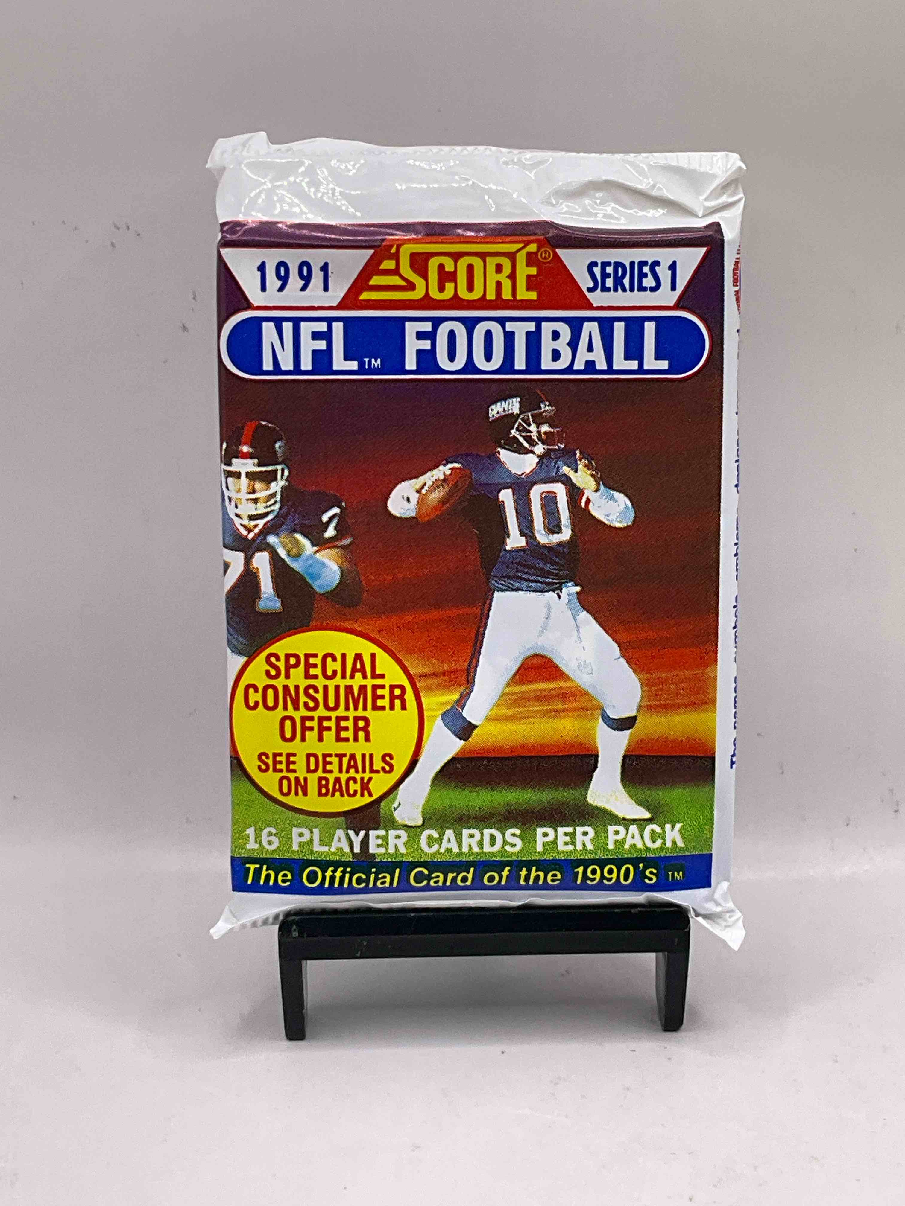 1991 NFL Score Football Sealed Card Pack, Direct From Original Retail Case! These Cards Are Sought After By Collectors For Their Awesome, Nostalgic Look. Search For Brett Favre Rookie, Early Jerry Rice, Early Emmit Smith, Joe Montana & So Much More!
