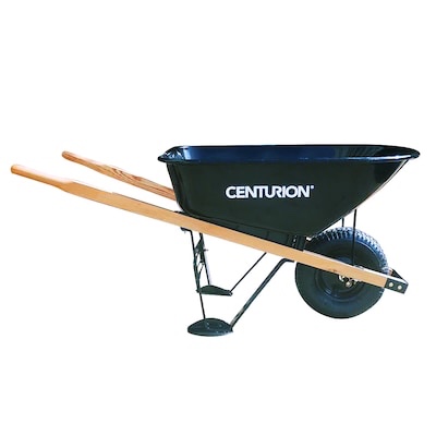 Centurion 6-cu ft 1 Wheel Steel Push Wheelbarrow