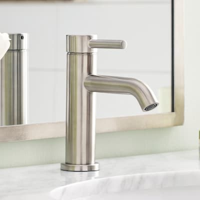  allen + roth Harlow Brushed Nickel Single hole 1-handle WaterSense Mid-arc Residential Handle 
