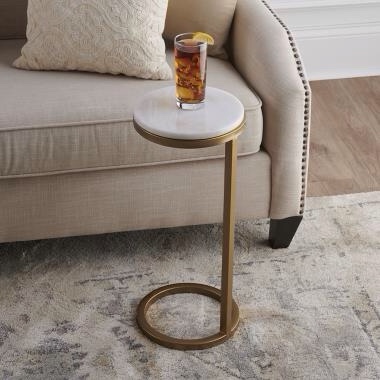 The Tight Space Marble Drink Table