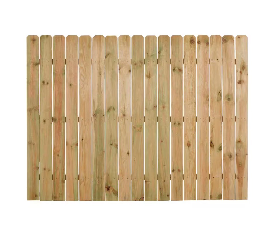 Bundle of 15 Pieces, 6 ft. H x 8 ft. W Pressure-Treated Pine Dog-Ear Fence Panel
