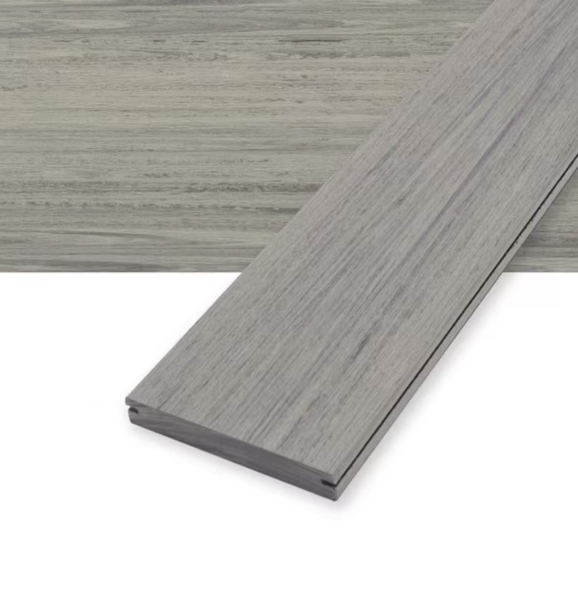 Voyage 1 in. x 6 in. x 20 ft. Tundra Gray Grooved Edge Composite Deck Board, 96 Pieces