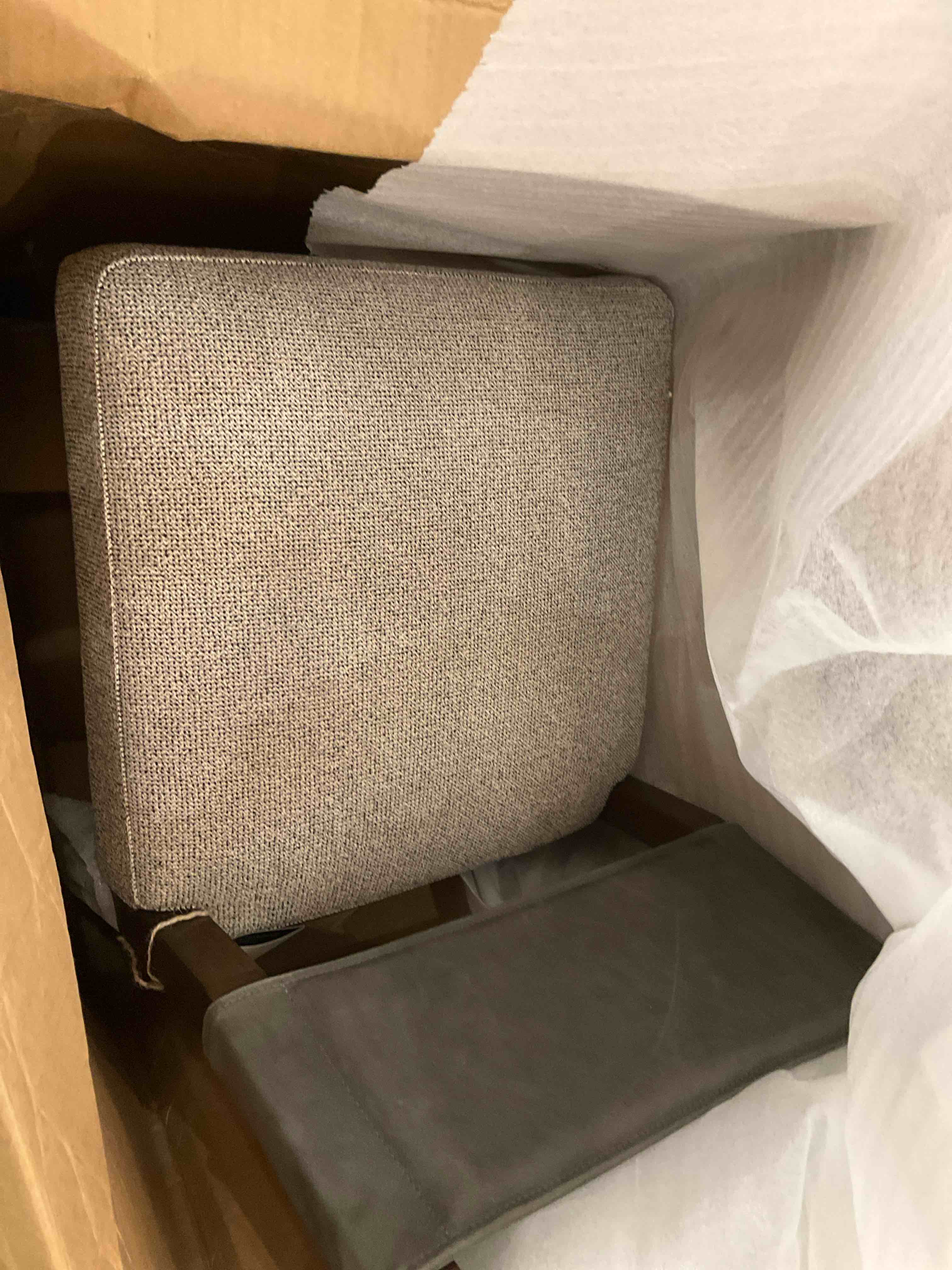 chair. missing a leg