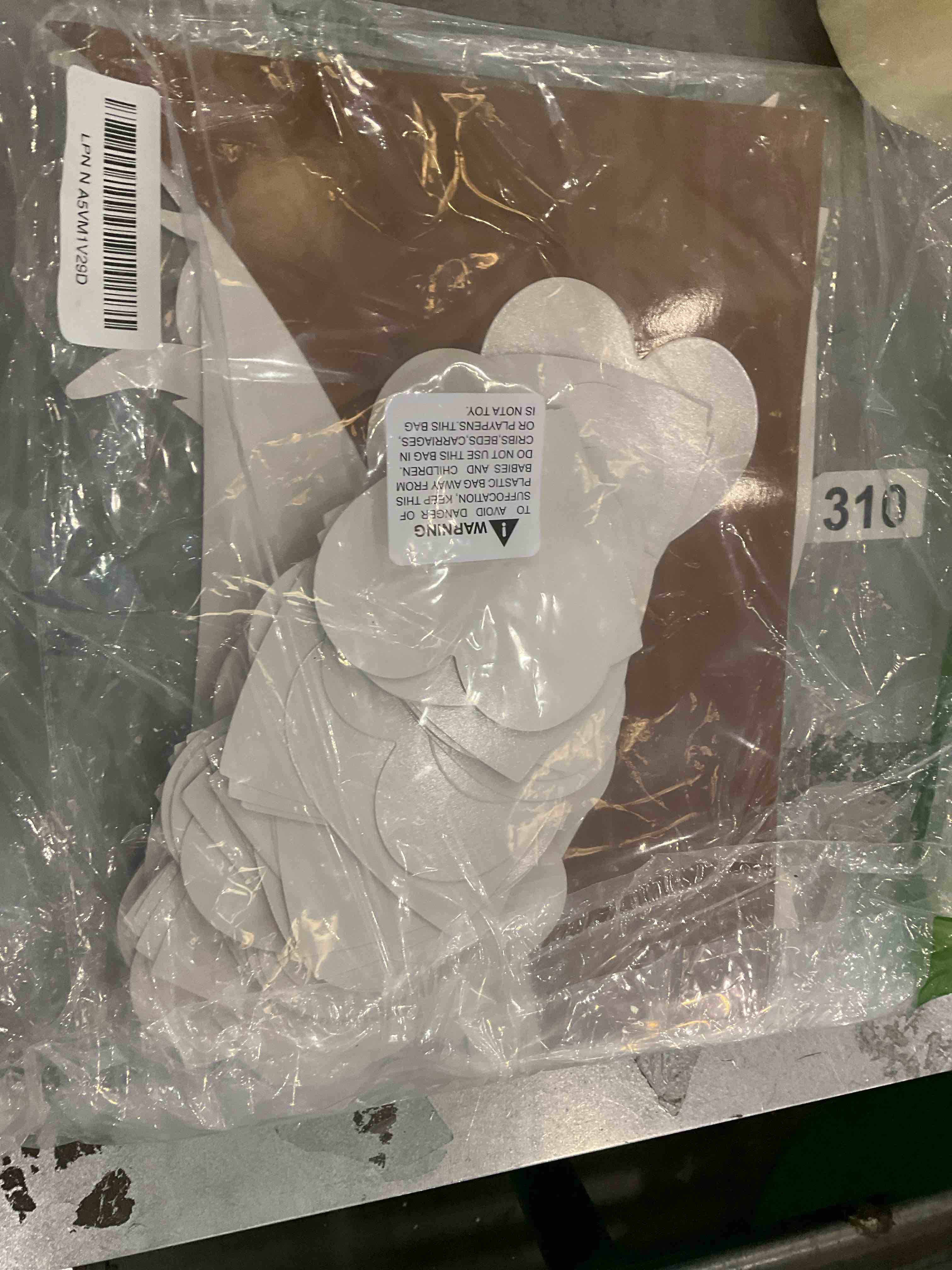 Plastic palm tree decoration for a classroom