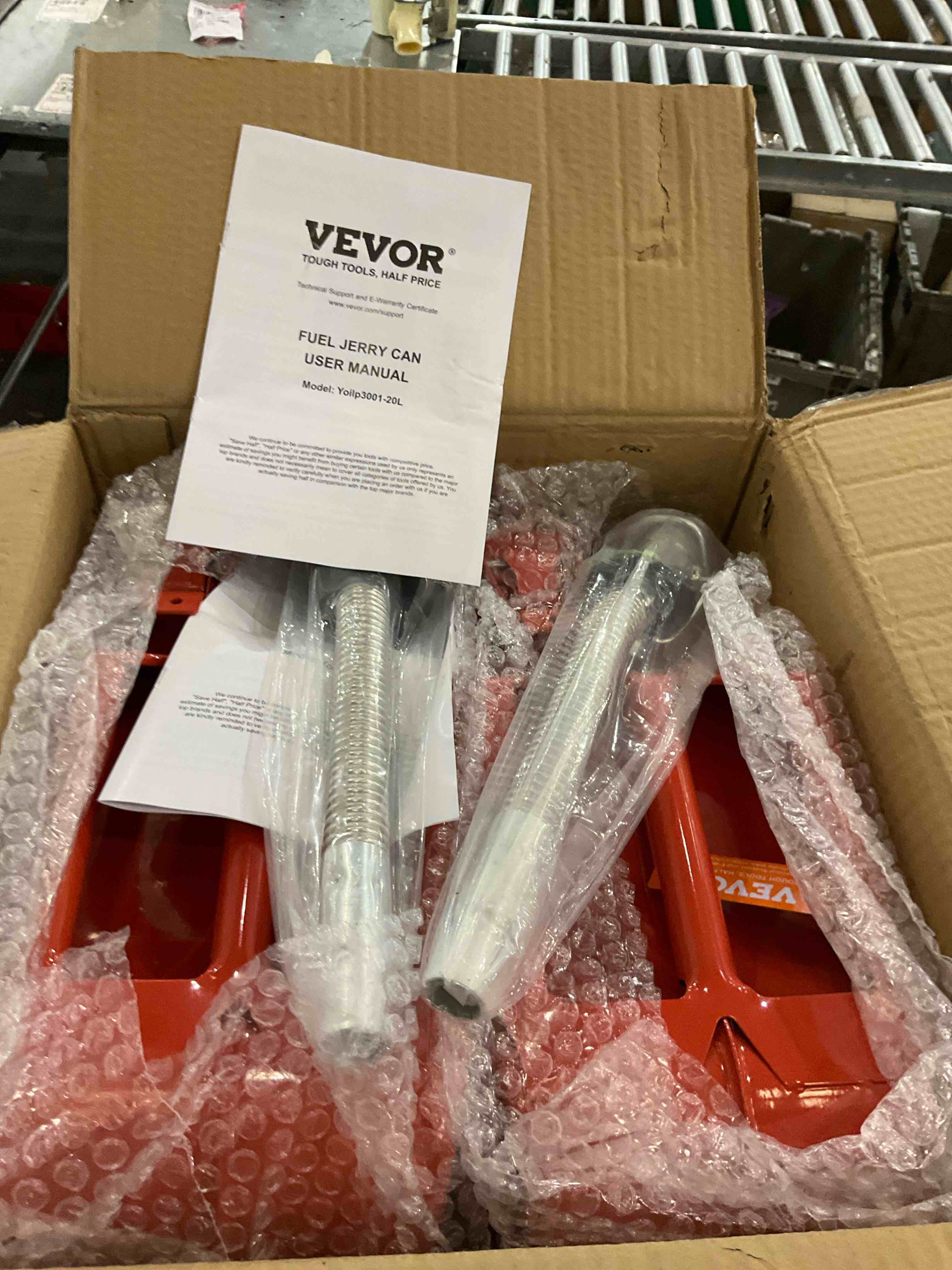 VEVOR Transfer Tank, 5.3-Gallon/20L Portable Storage Transfer Container with Flexible Spout System,