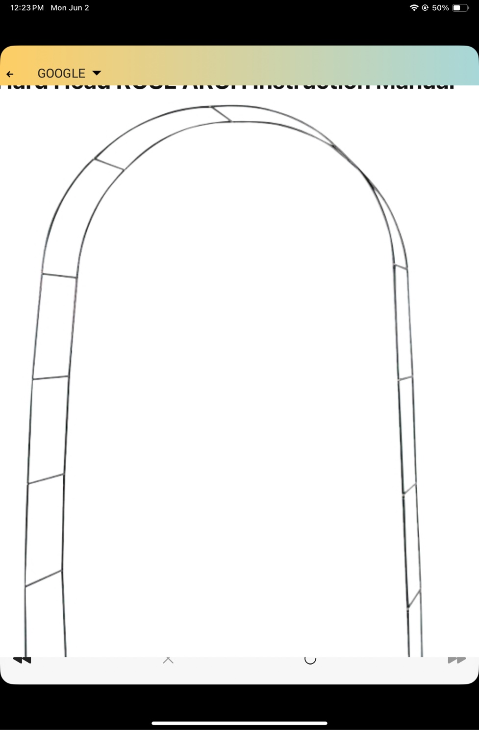 Hard Head ROSE ARCH Instruction Manual