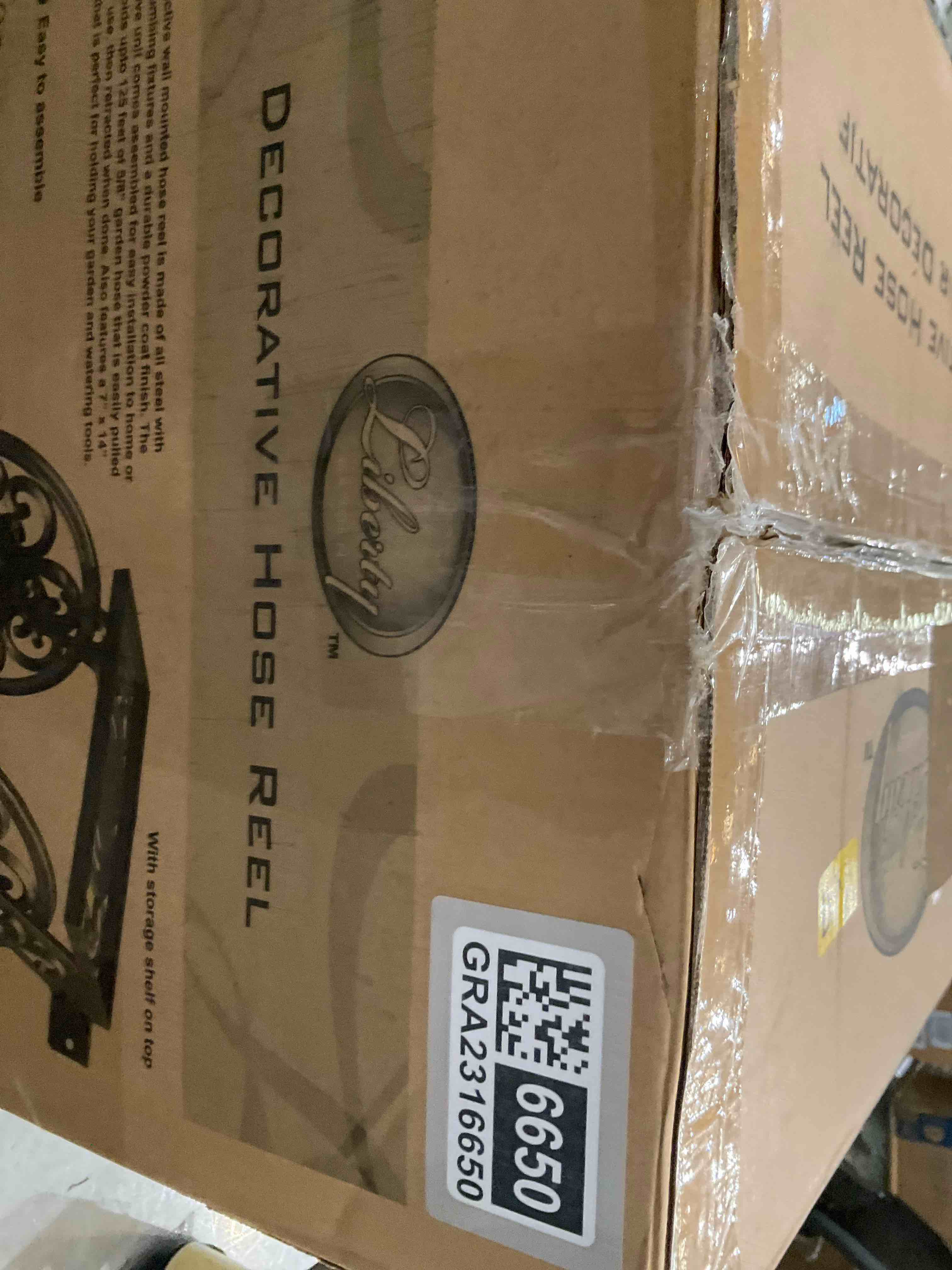 Liberty Garden 708 Steel Decorative Wall Mount Garden Hose Reel, Holds 125-Feet of 5/8-Inch Hose - Bronze