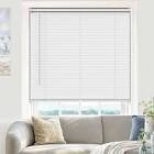Blinds for Indoor Windows 1" Vinyl L-Shaped Slats Cordless Mini Blinds for Home, 28" W × 72" H - White White 28" W × 72" H