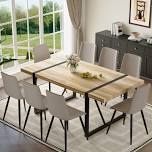 71" modern rectangular dining table set