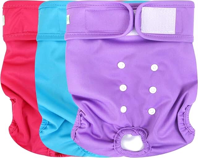 Pet Parents® Washable Dog Diapers (3pack) + Extendrs® of Durable Doggie Diapers, Premium Dog Diapers
