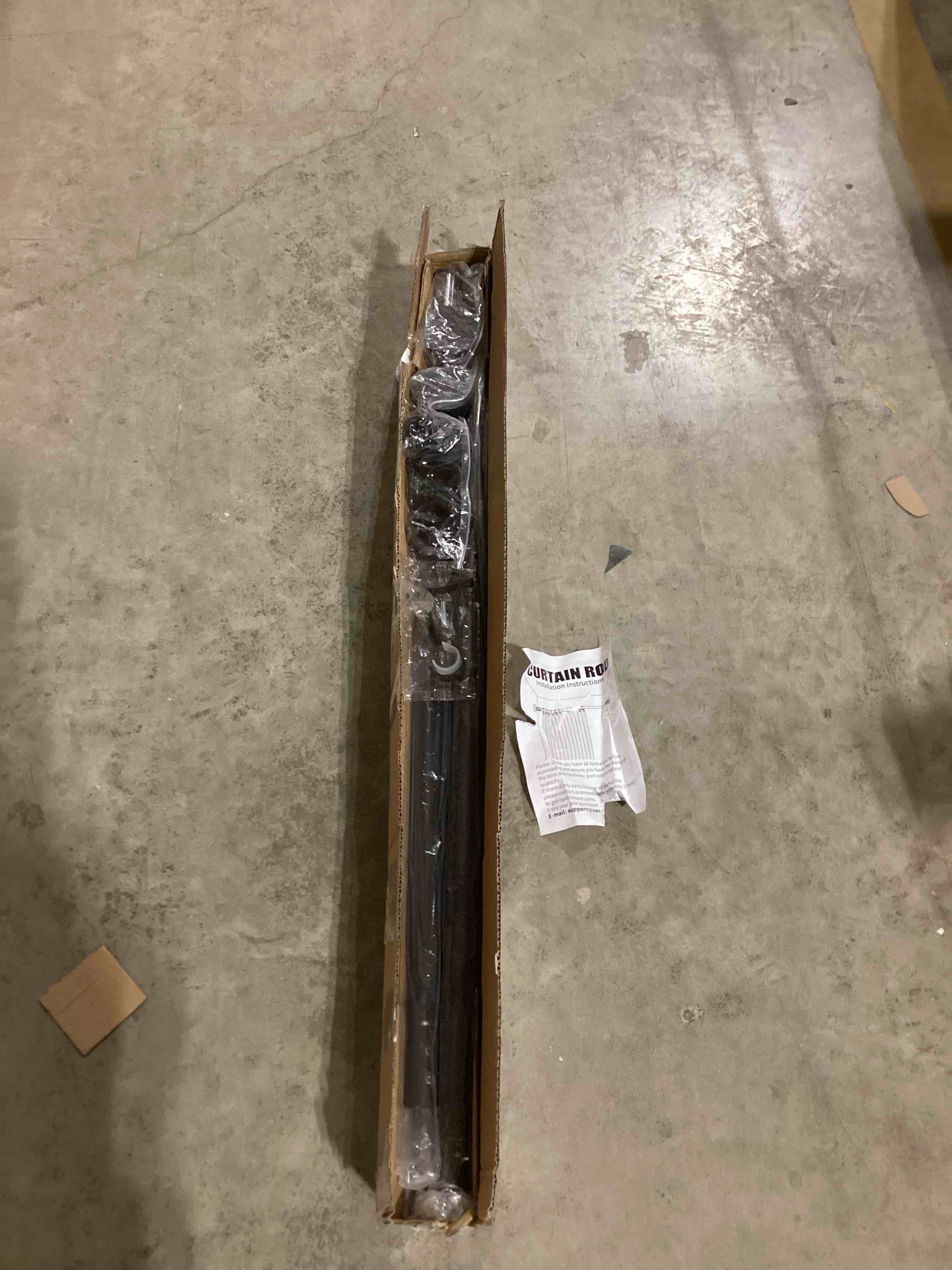 1” Diameter Curtain Rods Itself is 30 to144 inch 1 Pack Fit 30-142 inch, 66 to 120 inch Window with Heavy Duty Adjustable Rod Matte Black Curtain Splicing Metal Extra Long Curtain Rod for Windows