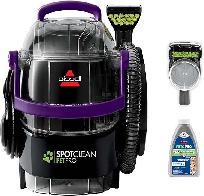 bissell spotclean pet pro portable carpet cleaner, 2458