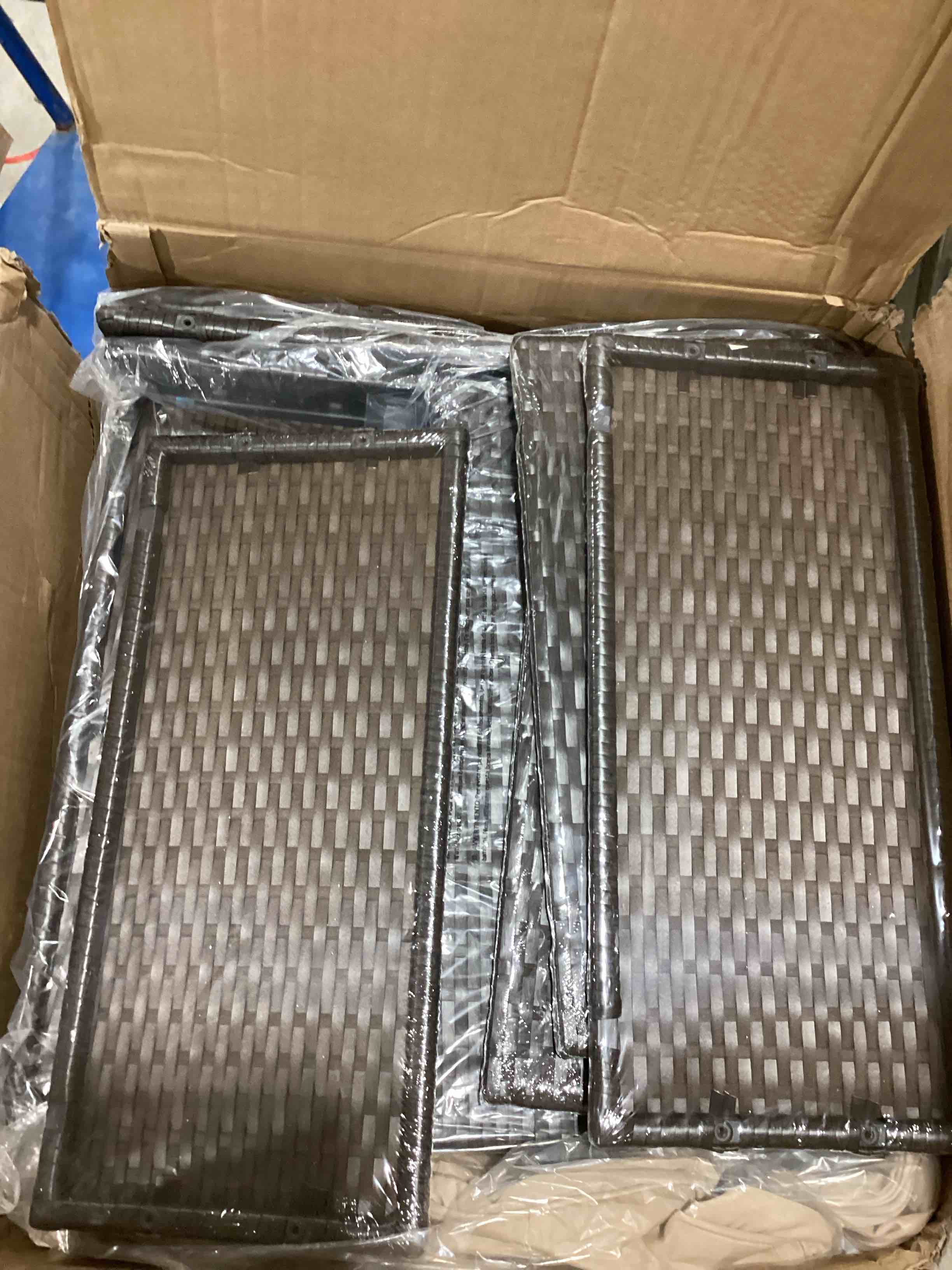 Condition photo showing Good Condition for pamapic 7 pieces outdoor sectional furniture?wicker patio sectional furniture sets?all-weather rattan sectional sofa conversation set with coffee table and washable couch cushions covers