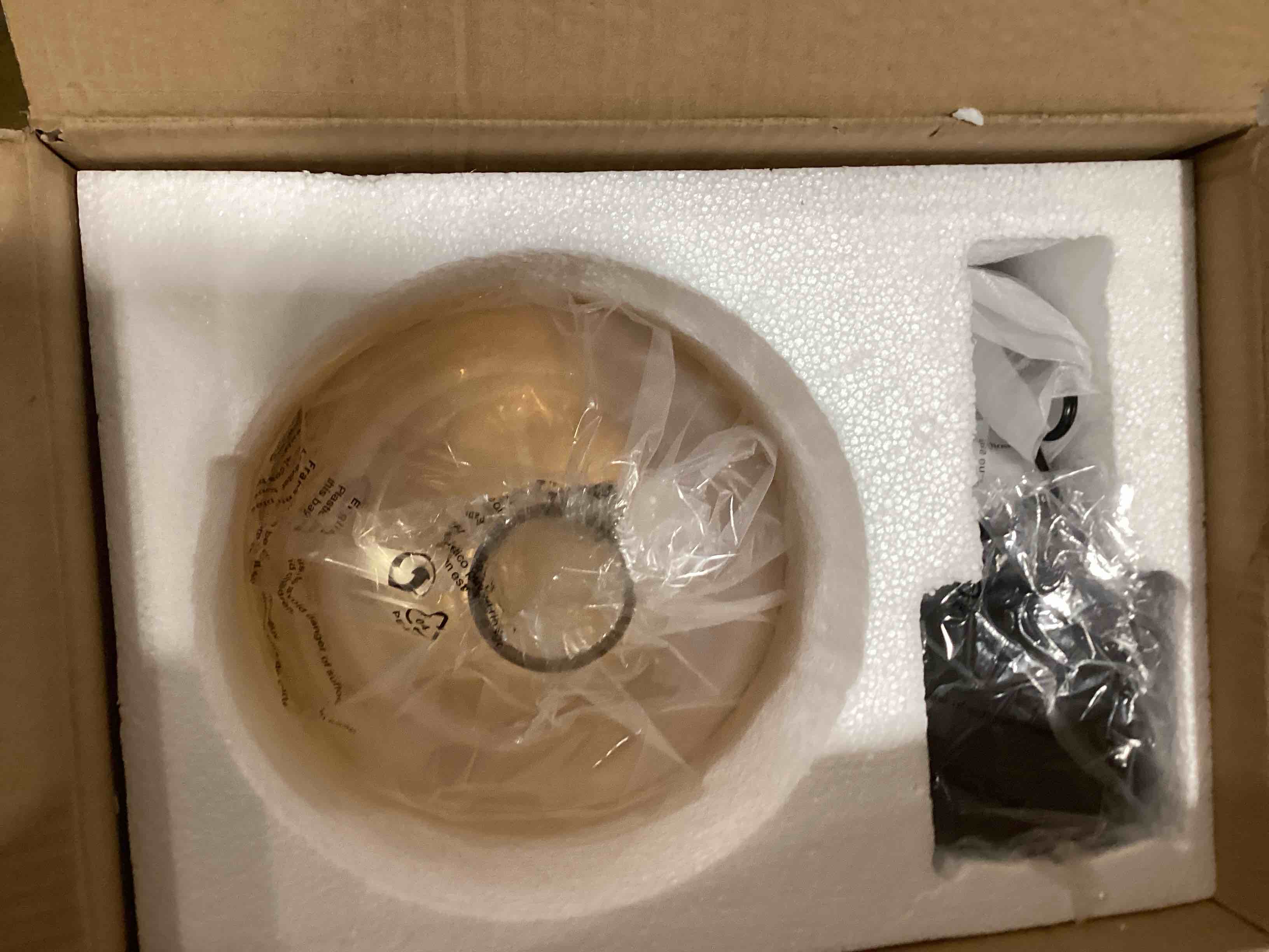 Condition photo showing New/Like New for Lamps for Living Room Table Top Simple Marble Glass Nightstand Lamps Art Deco Bedside Modern Table Lamp Amber (Bulb not Included) Brown