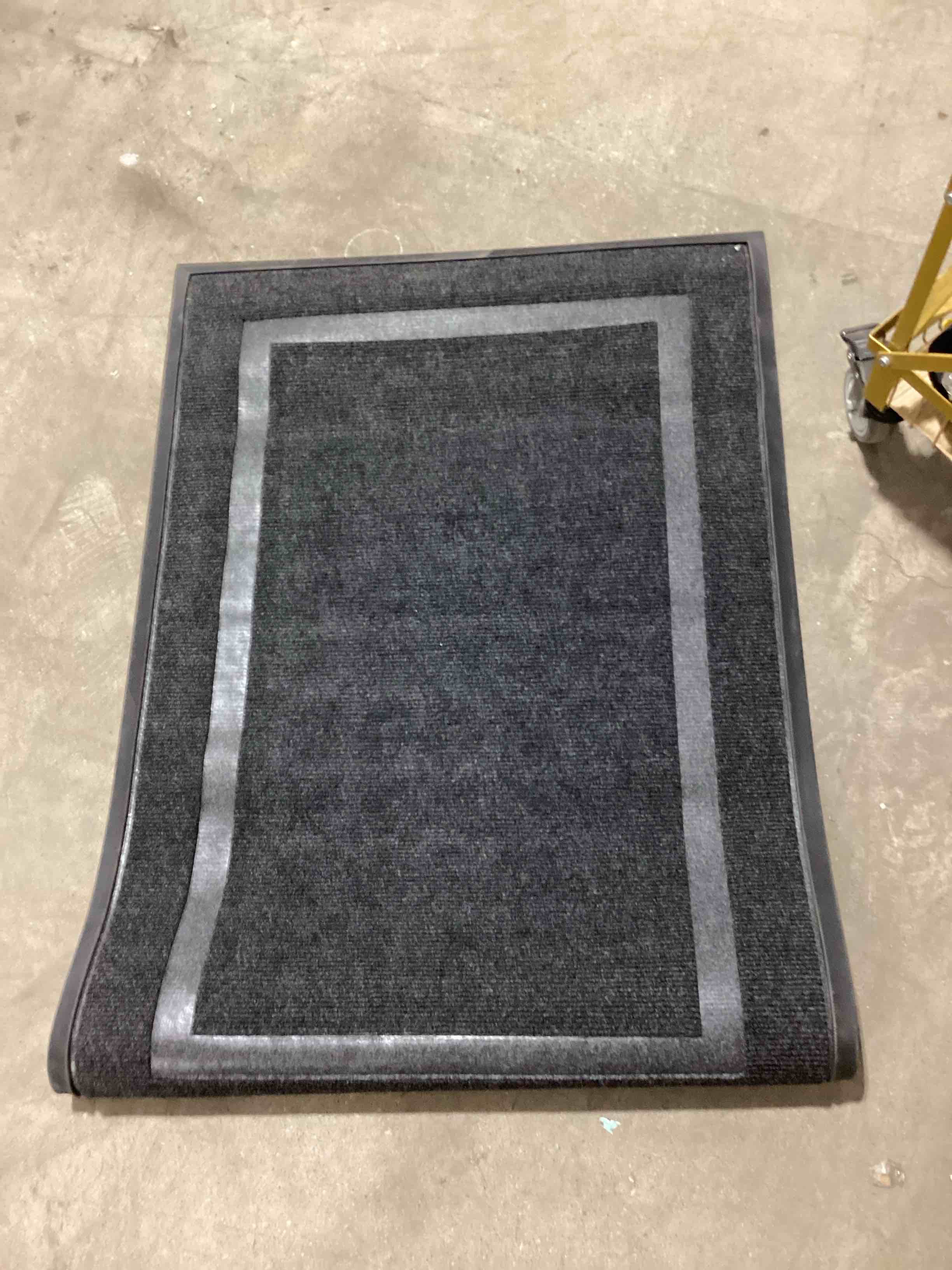 Condition photo showing New/Like New for olanly front door mat indoor outdoor entrance, waterproof all-season, all-weather doormat, sturdy natural rubber, fade resistant, low profile, easy clean patio porch entryway mat, 35x23, black
