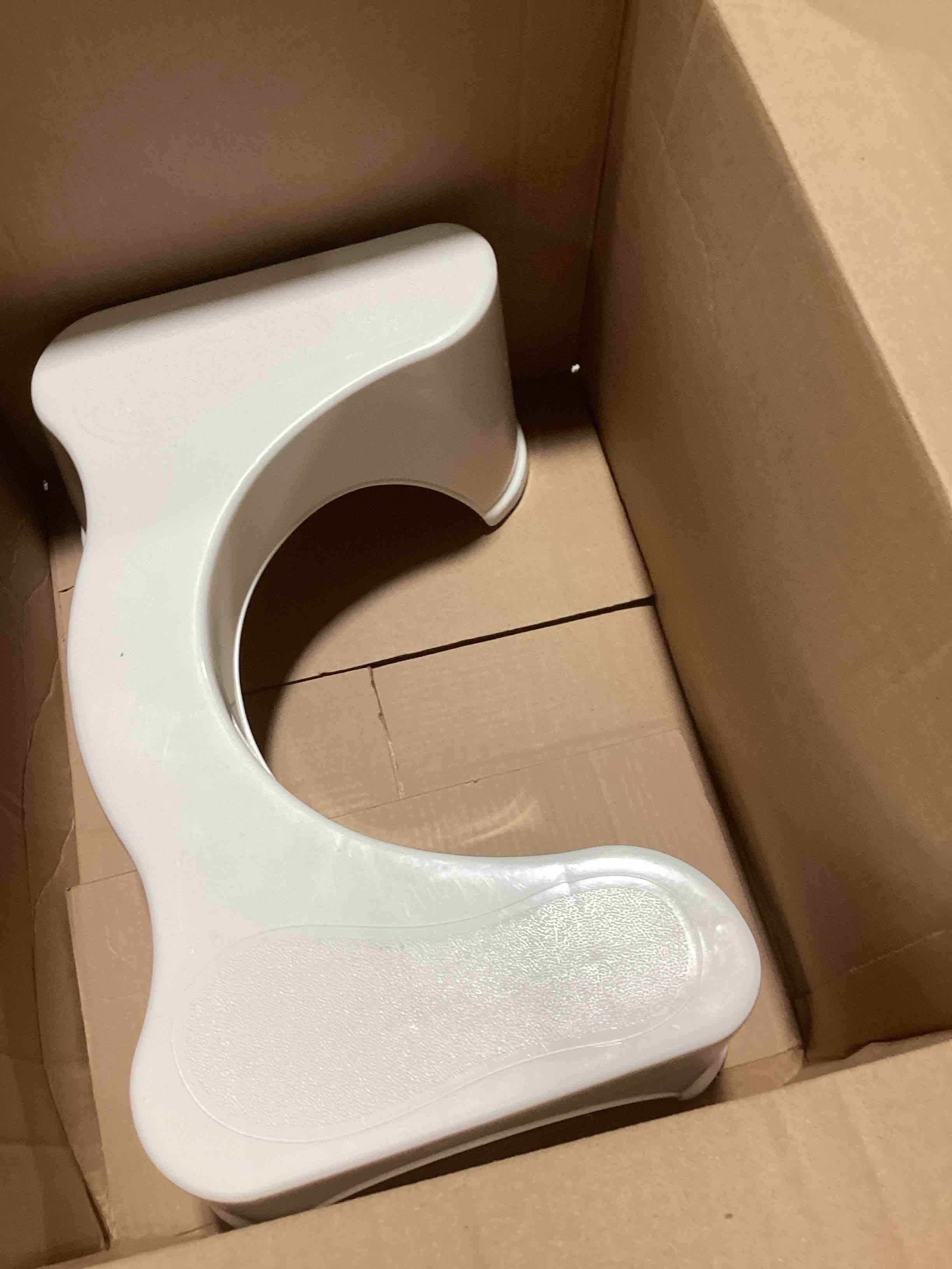 Squatty Potty The Original Bathroom Toilet Stool Height, White, 9 Inch (Pack of 1)