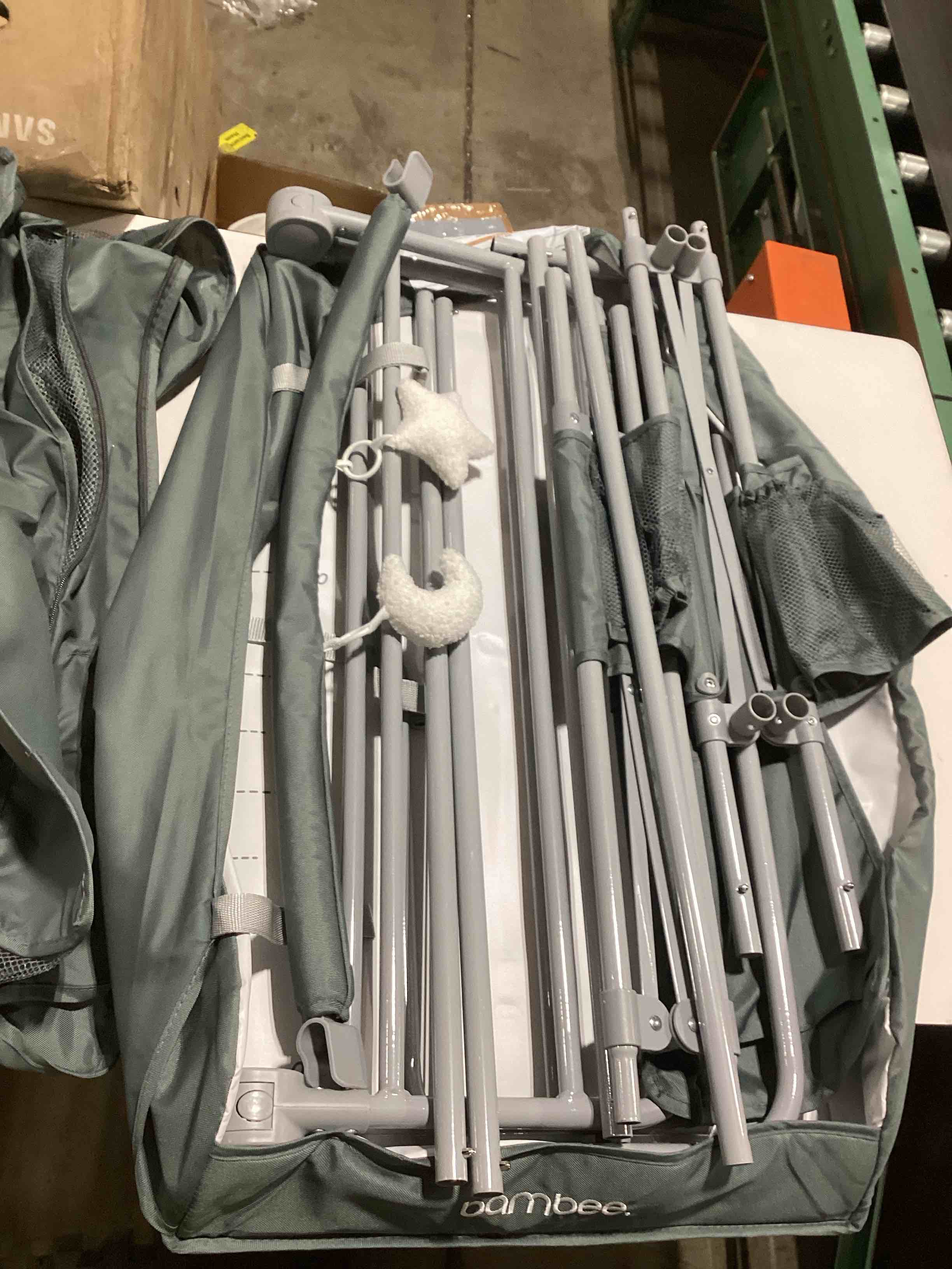 BabyBond Portable Baby Changing Table with 2 Storage Baskets, Foldable Changing Table Dresser Waterproof Diaper Changing Table Height Adjustable Changing Station for Infant and Newborn(Grey)