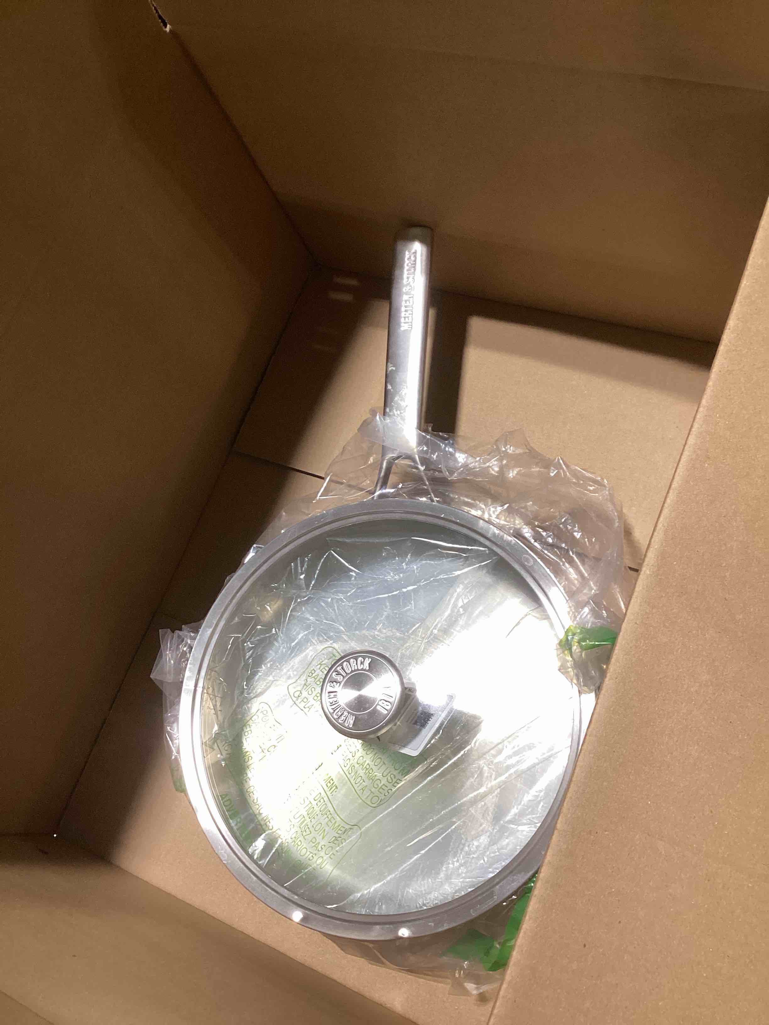 Merten & Storck Tri-Ply Stainless Steel 10” Frying Pan Skillet, Professional Cooking, Multi Clad, Heats Evenly, Drip-Free Pouring Edges, Browning, Induction, Durable, Oven & Dishwasher Safe