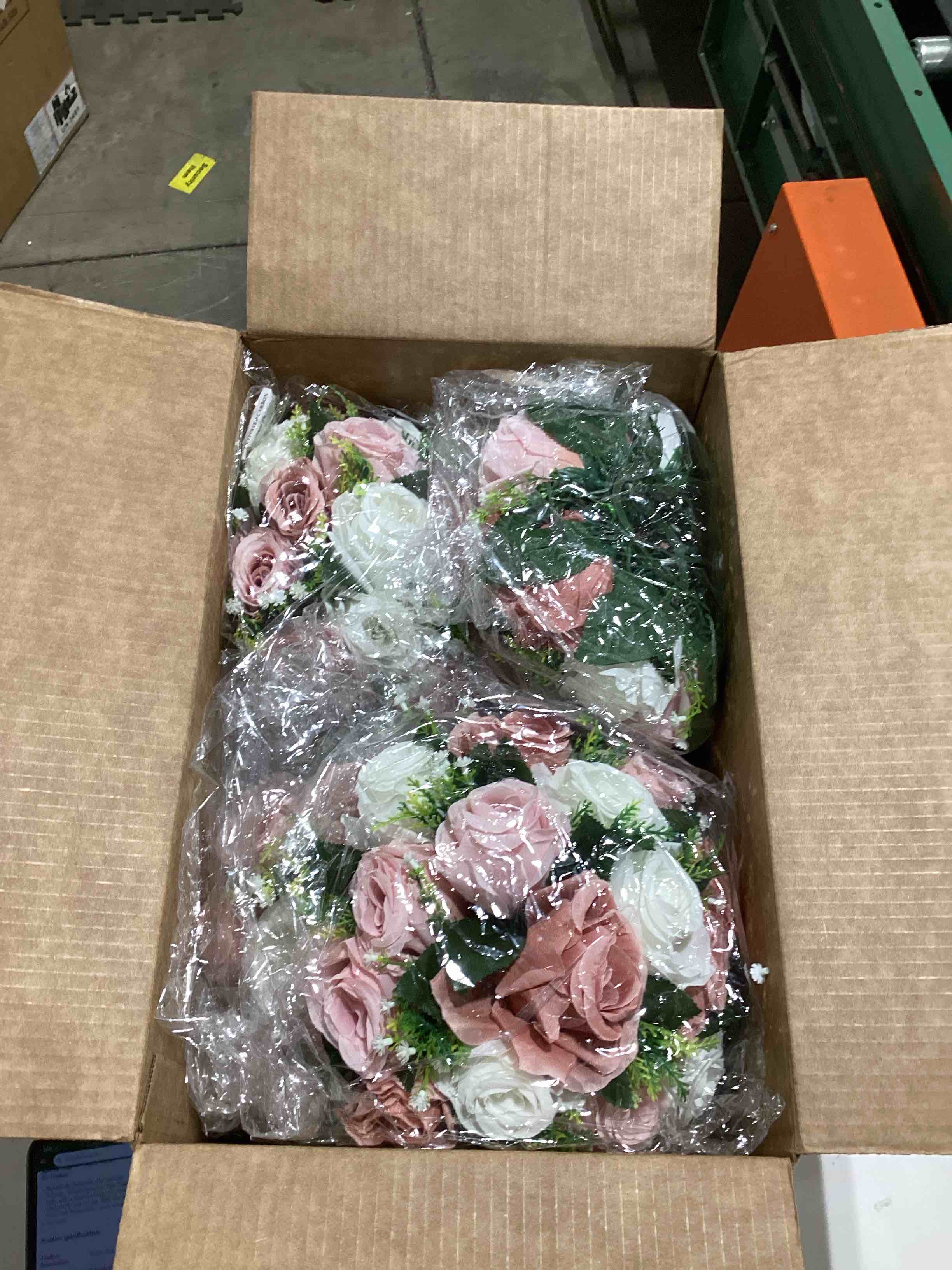 Condition photo showing Good Condition for NUPTIO Large Flower Balls for Centerpieces - 10 Pcs 13.8in Diameter Dusty Rose & White Artificial Flower Ball Arrangement Bouquet Wedding Centerpieces for Tables - Fake Rose Flowers for Weddings Decor