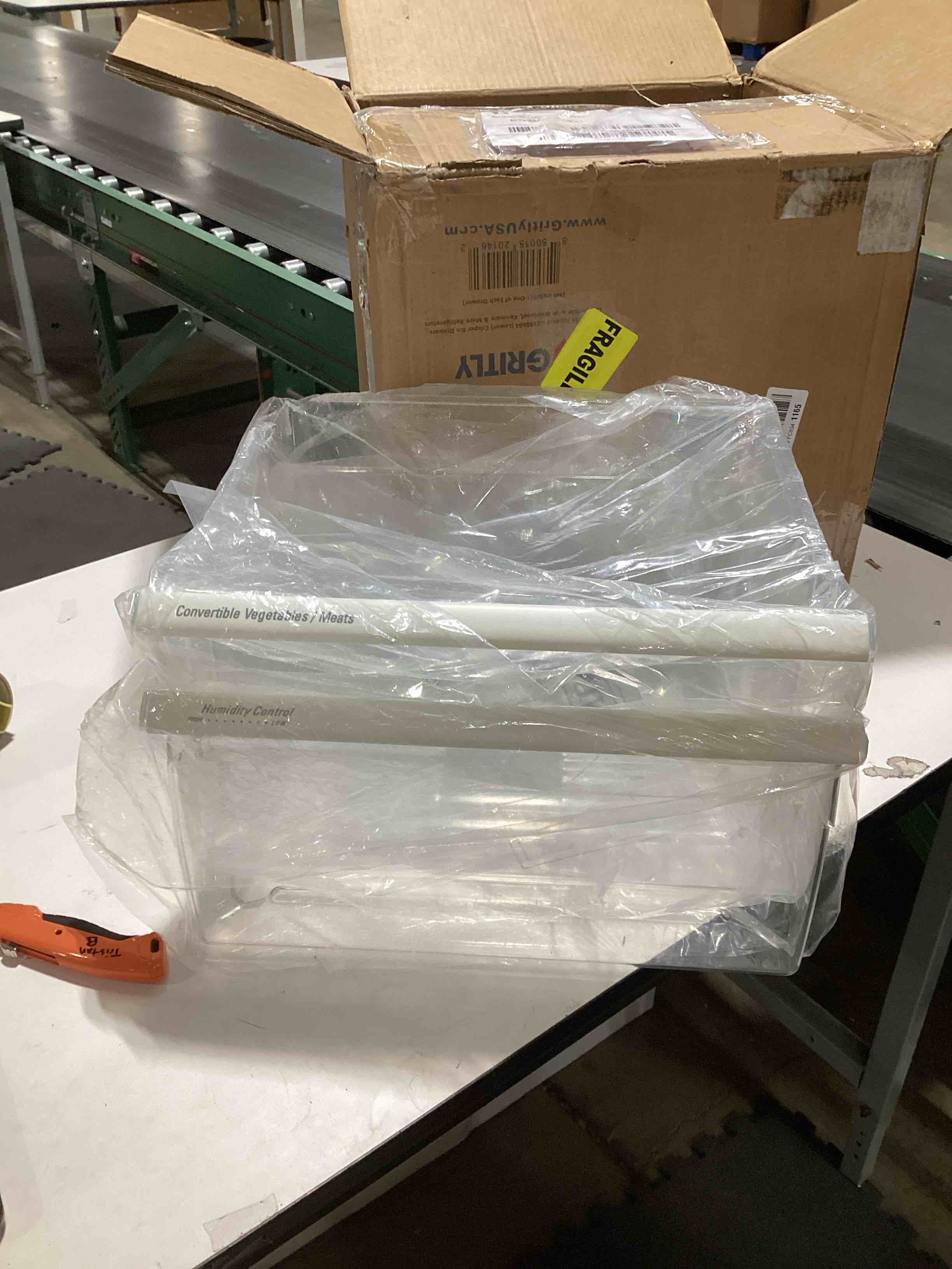 [2 Pack] Upgraded 2188656 Fridge Crisper Drawer UPPER Humidity Control Drawer & 2188664 Crisper Bin LOWER Refrigerator Drawer Replacement For Kenmore Whirlpool Fridge Drawer Parts WRS325FDAM04 Drawer