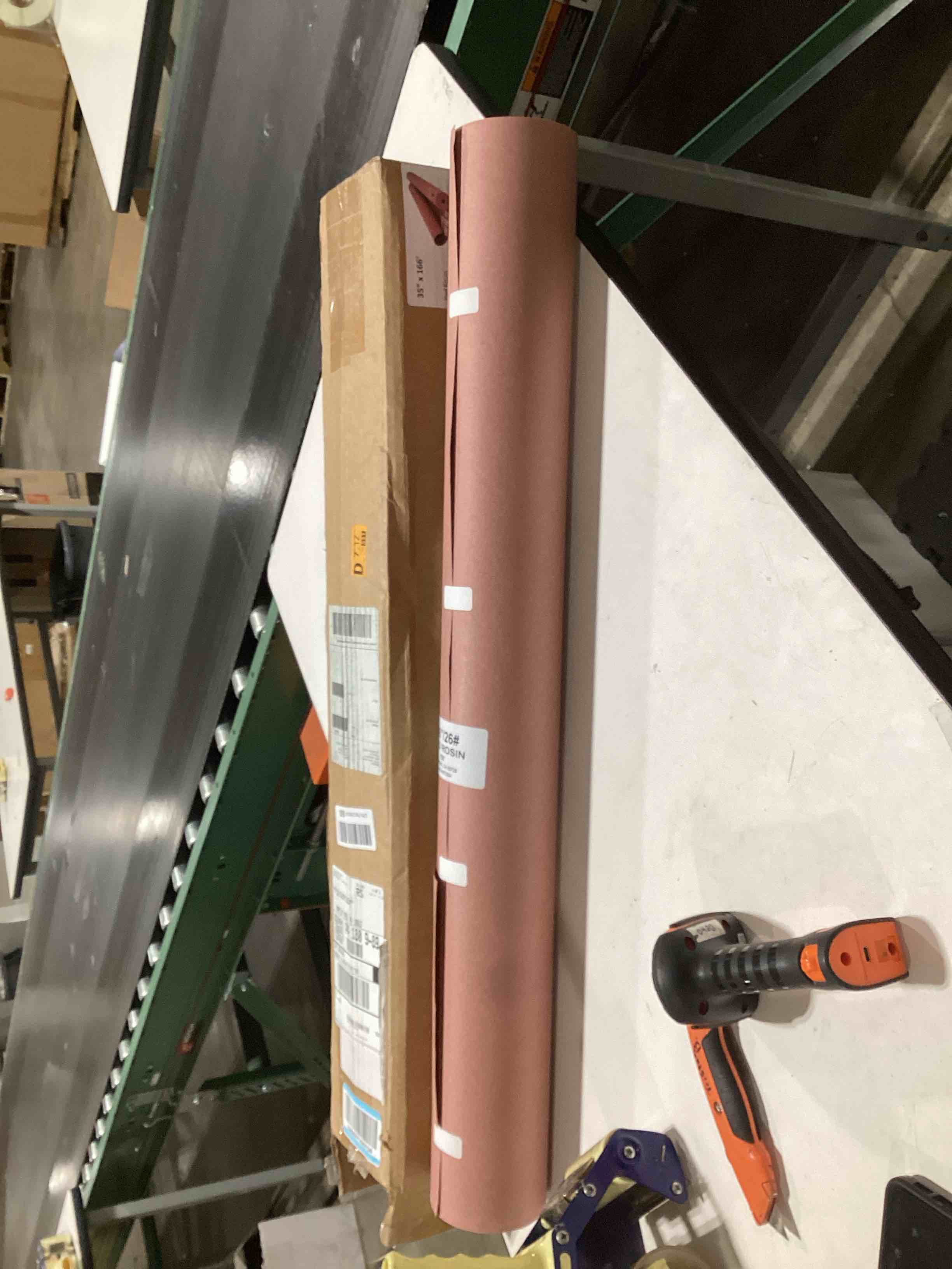 35” x 1992” (166’) Red Rosin Paper Roll - Made in USA Thick Heavy-Duty 7 mil Masking Paper for Surface Protection from Paint, Dust, Foot Traffic - Paint Floor Covering