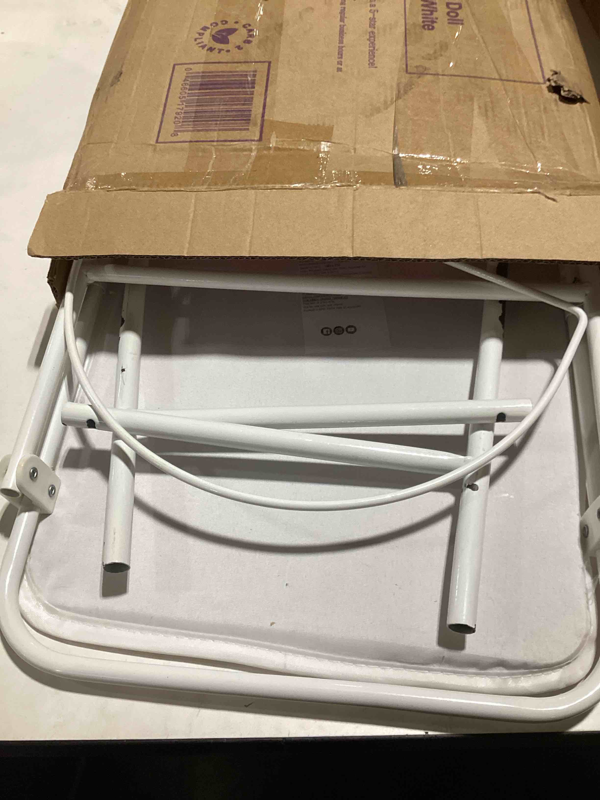 Badger Basket Kisses Rocking Toy Doll Bed for 20 inch Dolls- Pink/White