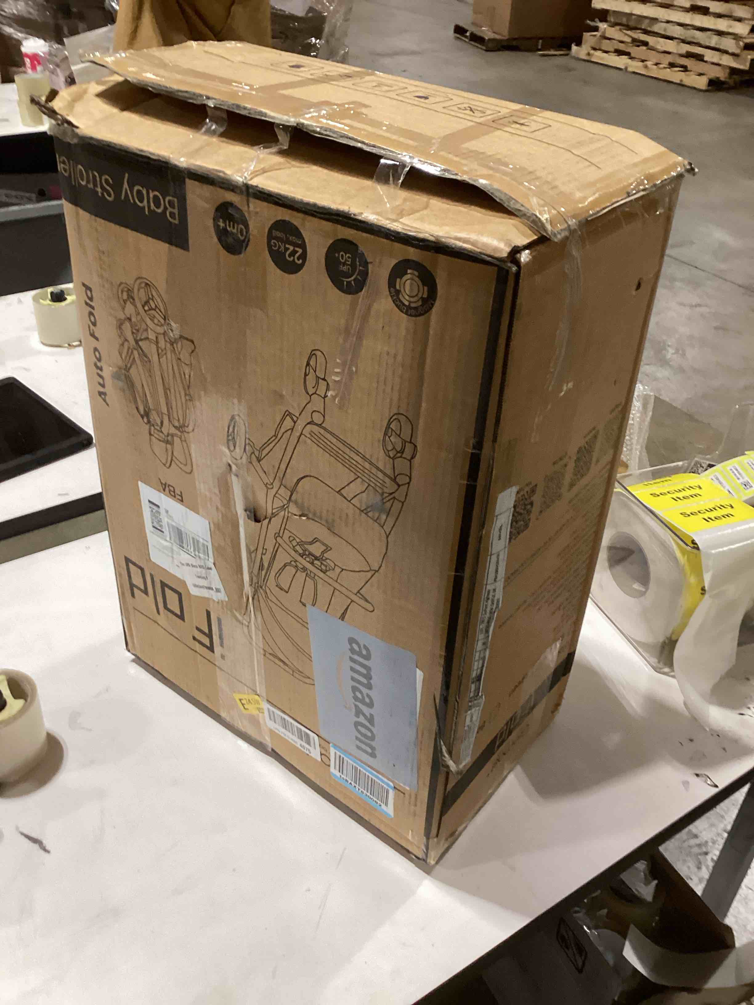 Gromast Gravity Folding Baby Stroller - Portable Travel Toddler Stroller w/Adjustable Backrest, Cano