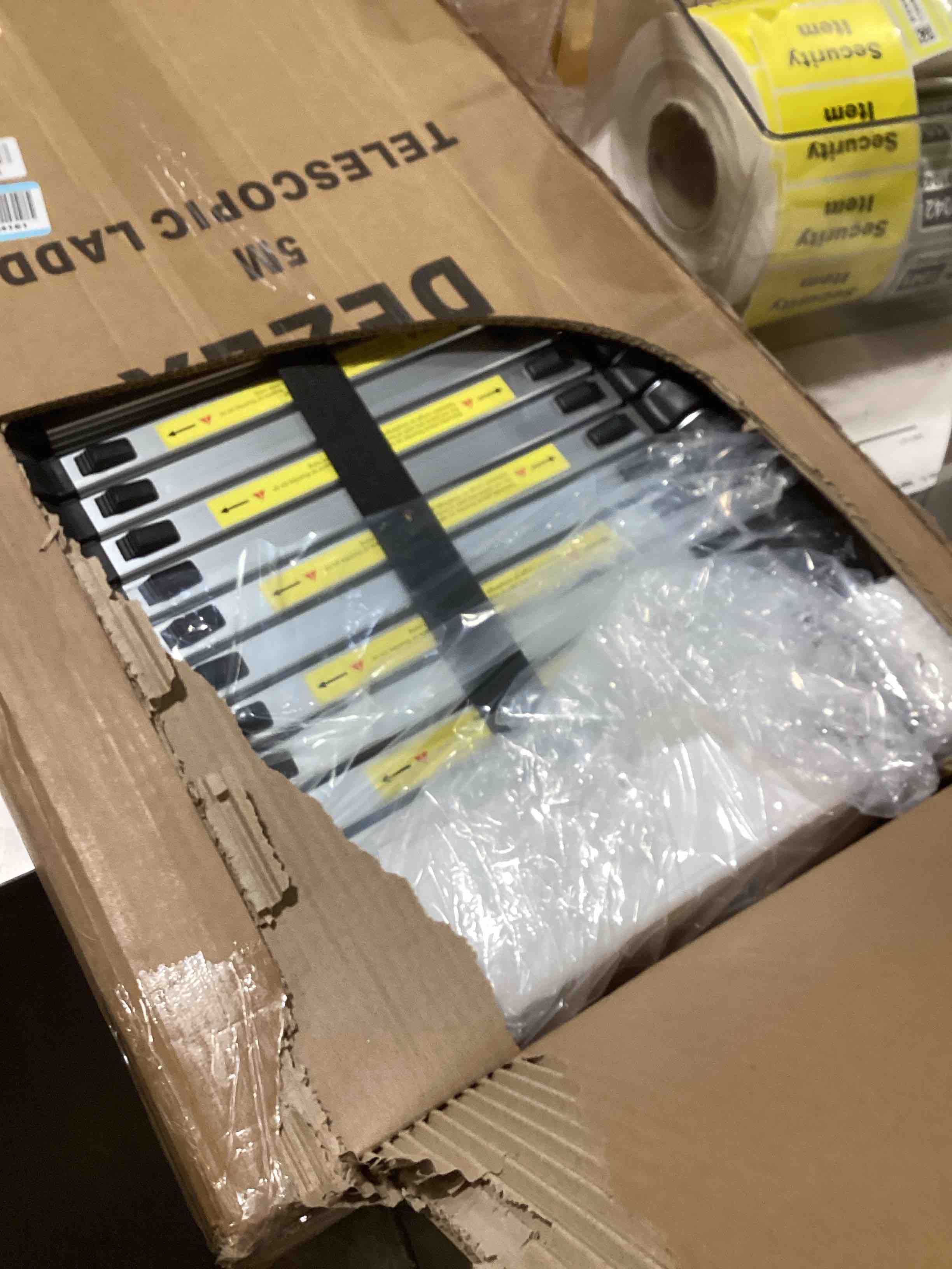 Condition photo showing As Is for telescopic ladder 