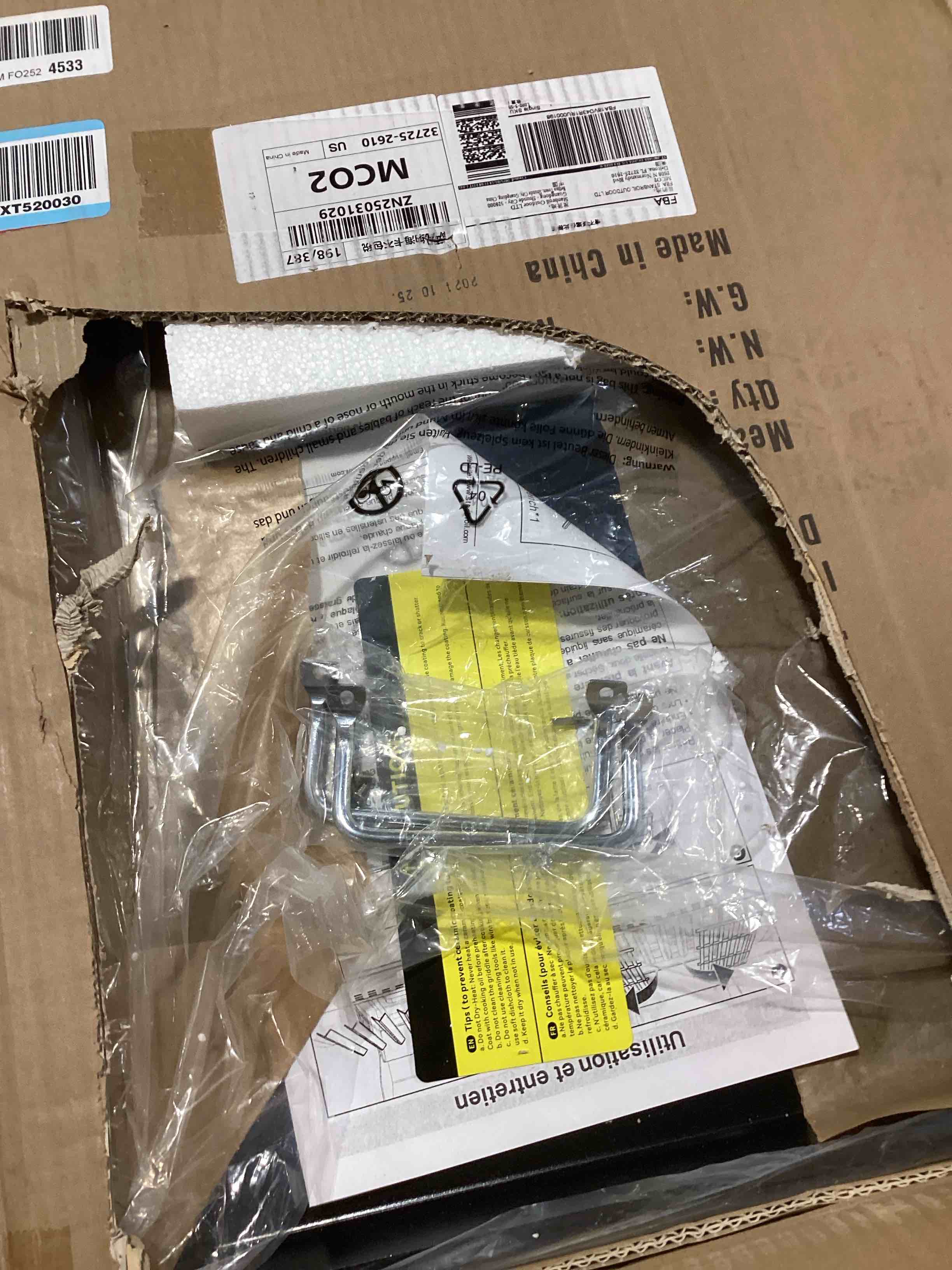 Condition photo showing As Is for Stanbroil Nonstick Griddle Insert for Weber Spirit 300, Spirit 400 Series, Full Size Flat Top Griddl